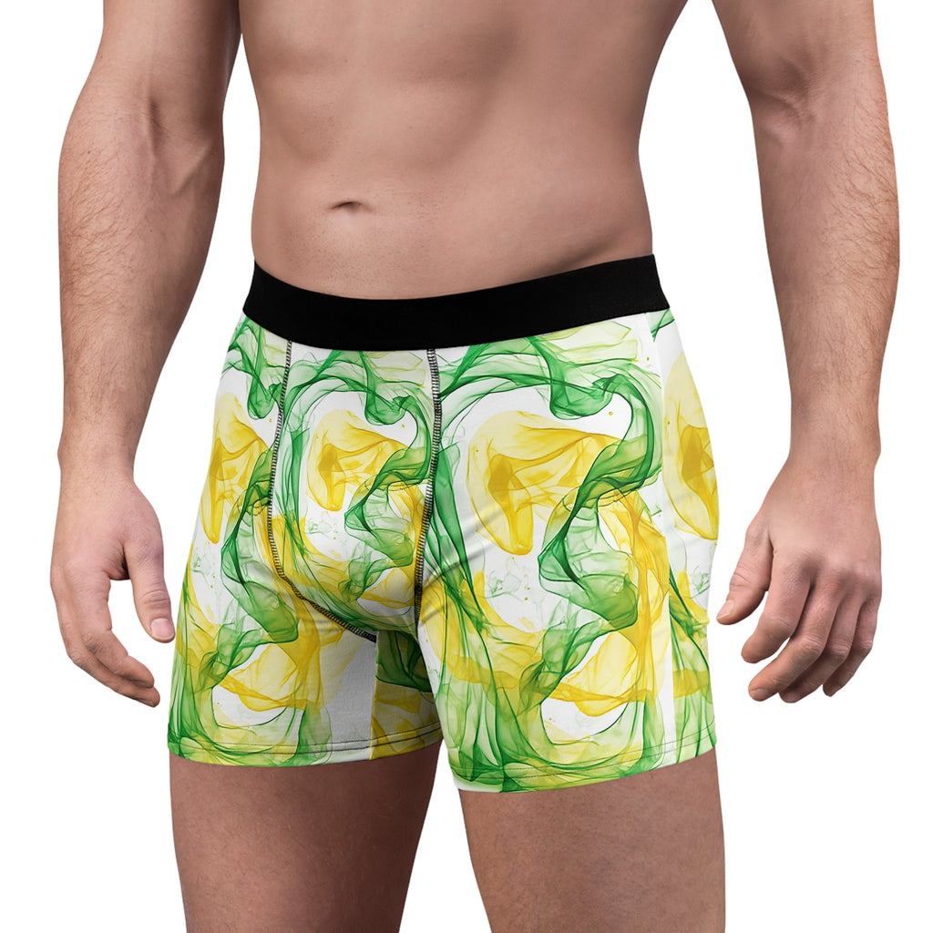 Flow State Boxer Briefs – Green & Gold Vapor