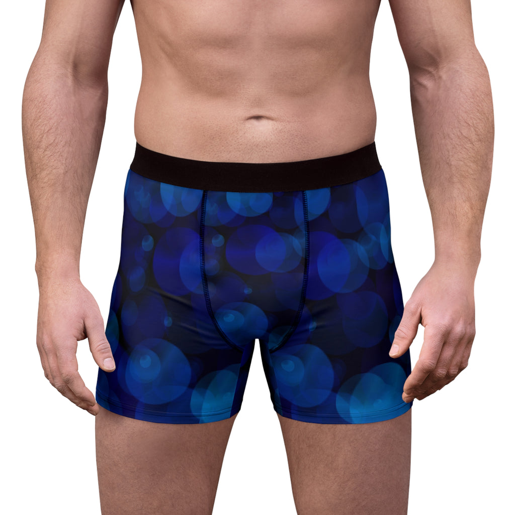 Midnight Blue Glow Boxer Briefs – Soft Bokeh Night Design
