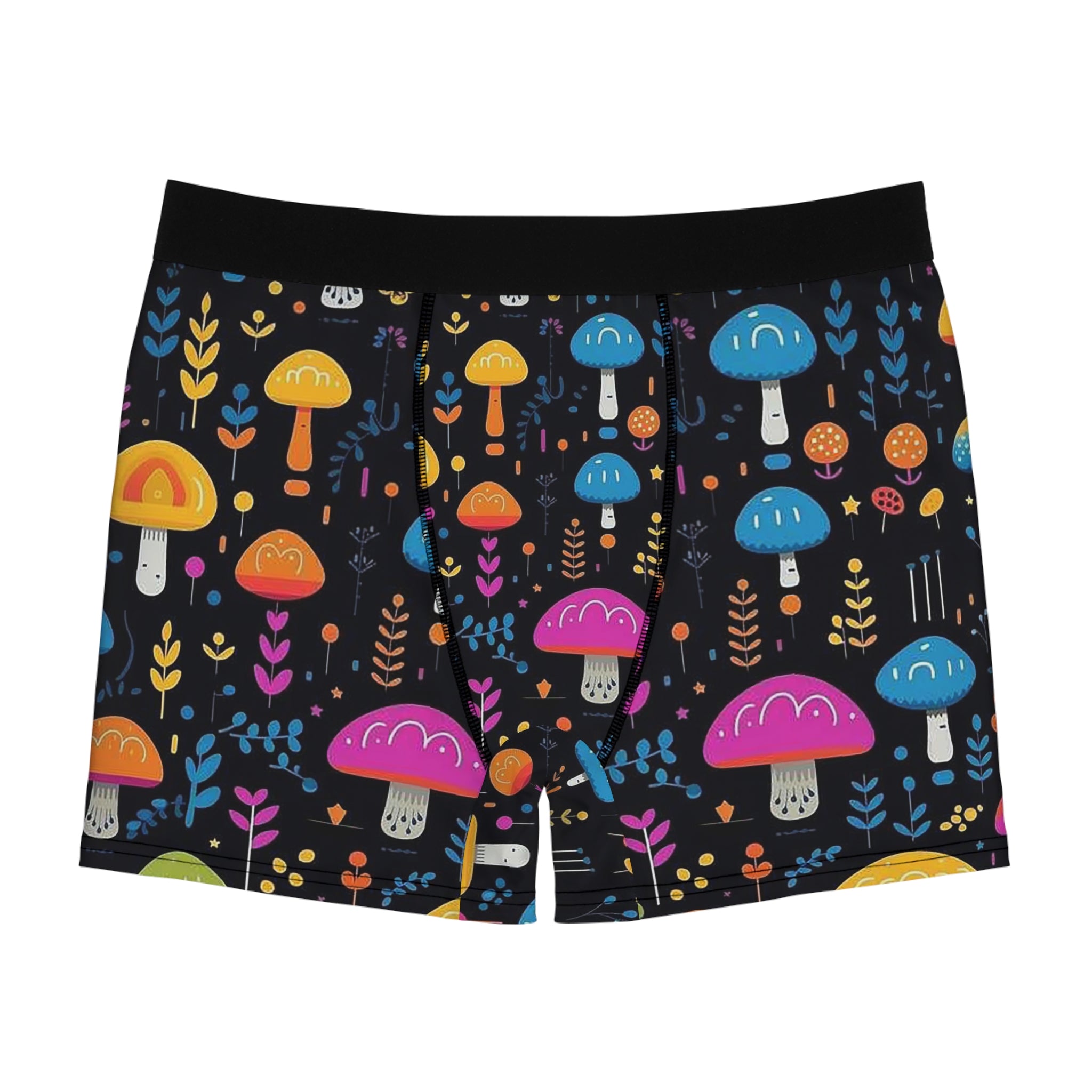 Fungi Fantasy Boxer Briefs – Colorful Mushroom Pattern
