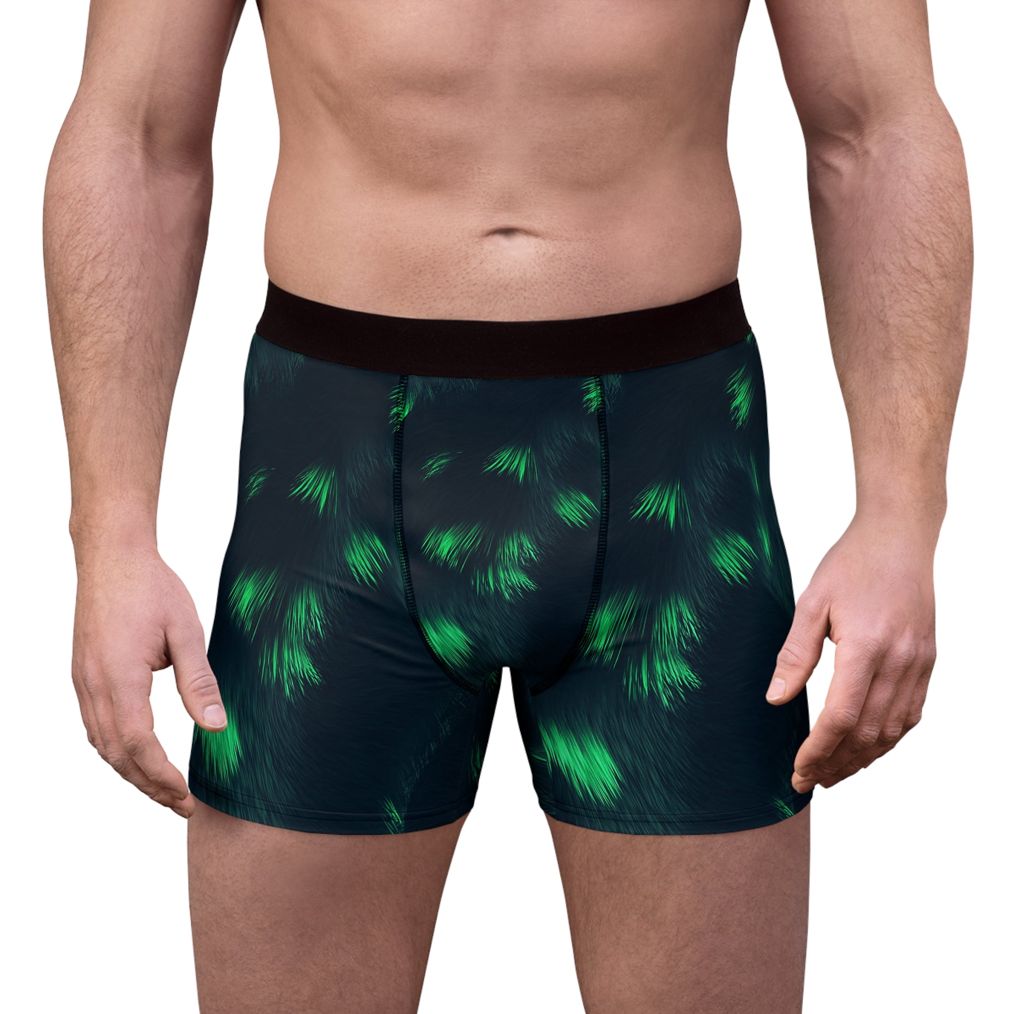 Emerald Pulse Boxer Briefs – Dark Glow Energy Design