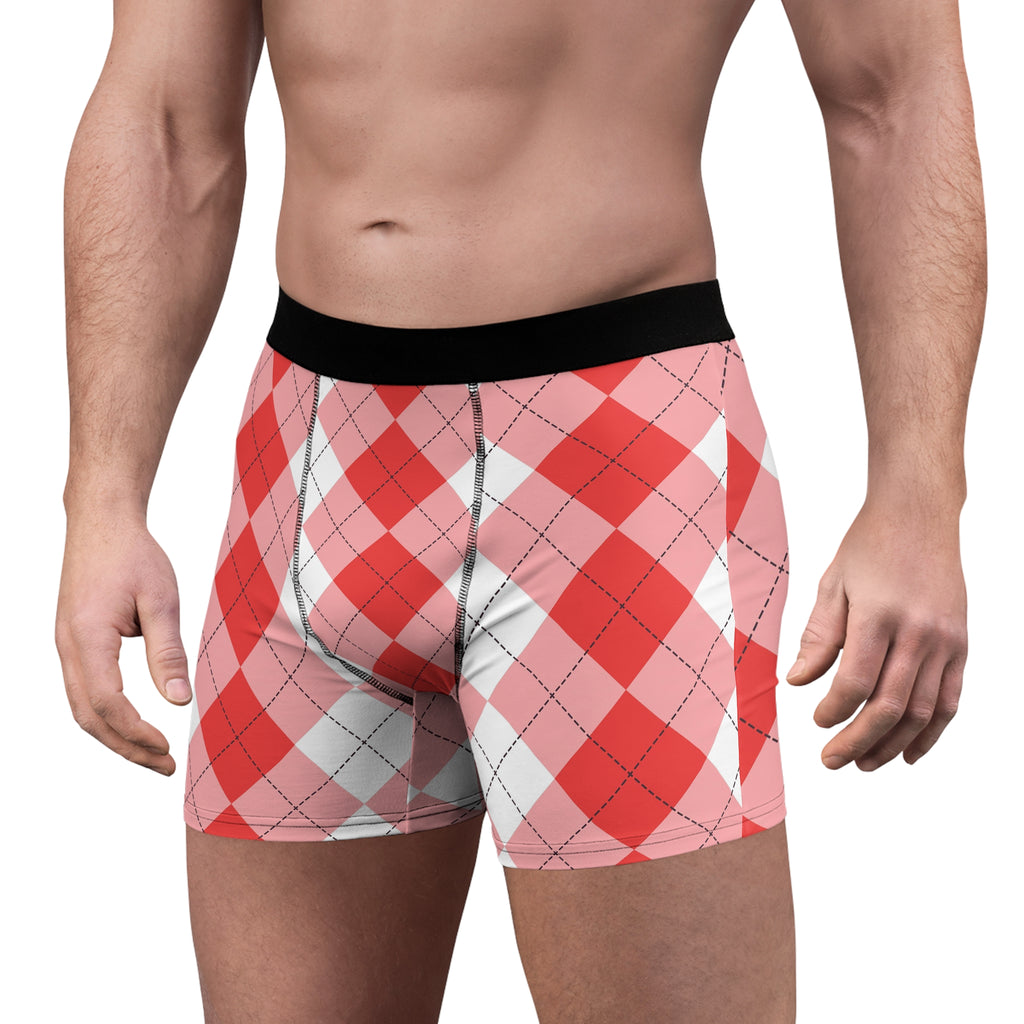 Classic Red Plaid Boxer Briefs – Timeless Check Pattern