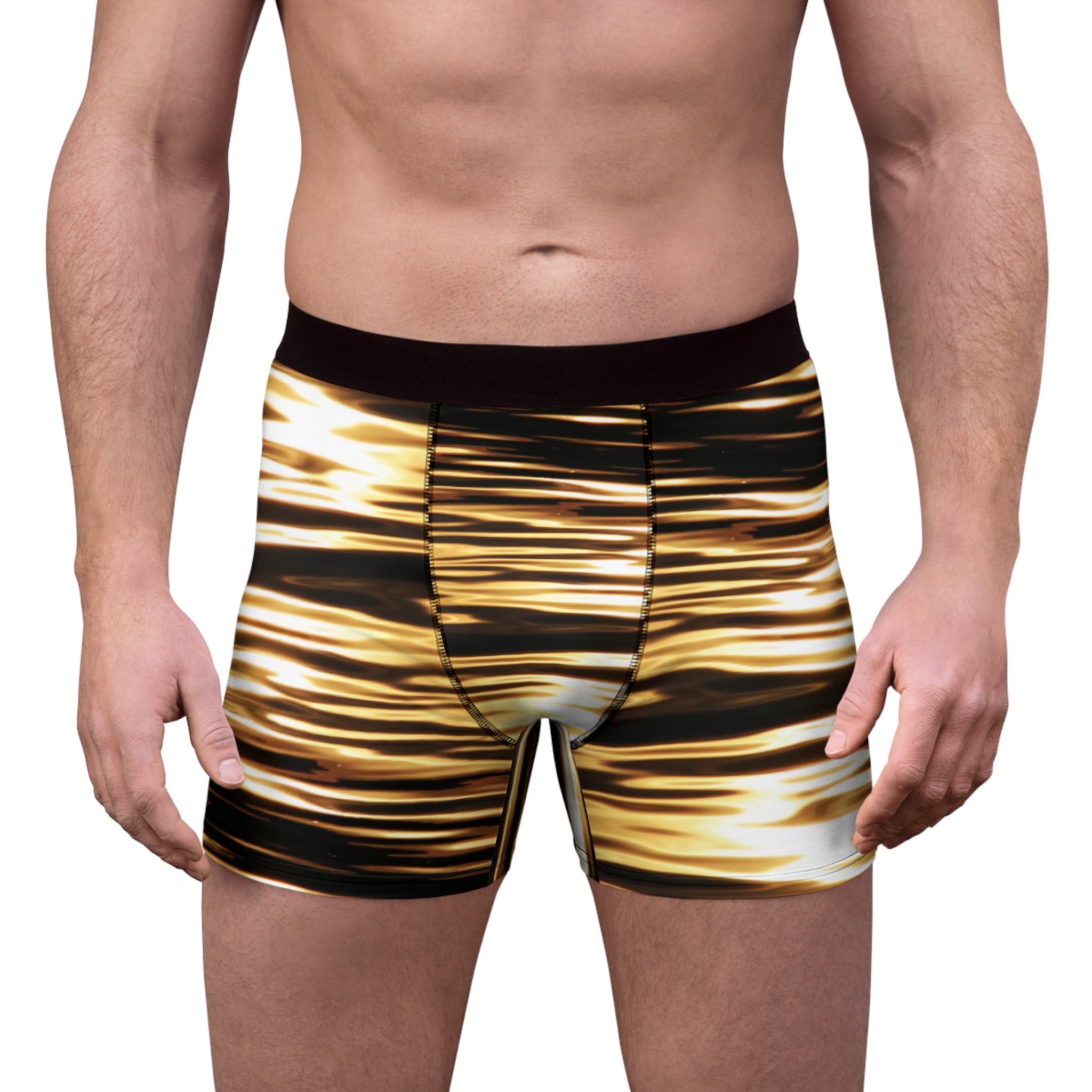 Golden Flow Boxer Briefs – Liquid Light Luxe Design