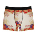 Imperial Silk Boxer Briefs – Crimson Gold Elegance