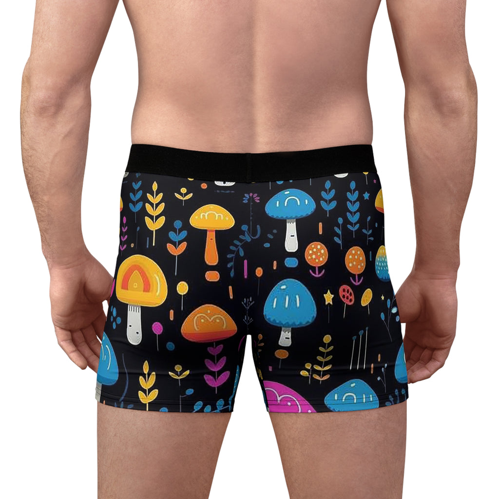 Fungi Fantasy Boxer Briefs – Colorful Mushroom Pattern