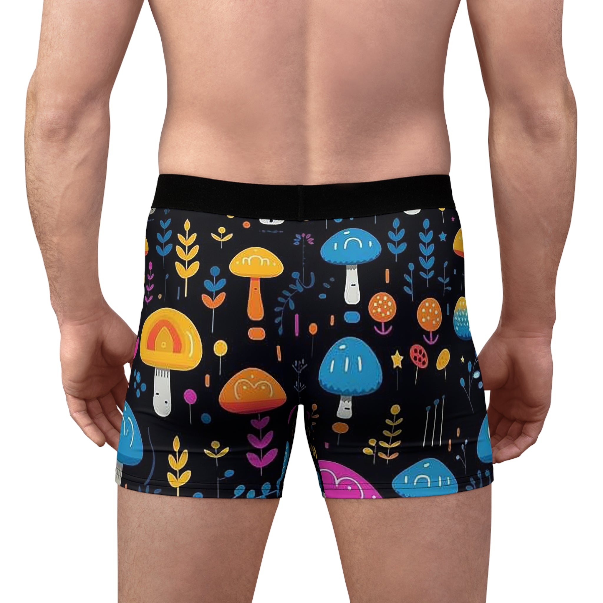 Fungi Fantasy Boxer Briefs – Colorful Mushroom Pattern