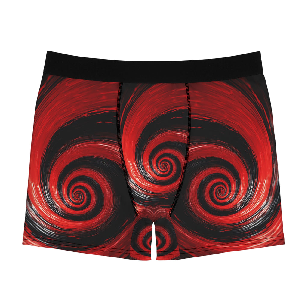 Hypnotic Spiral Boxer Briefs – Crimson Obsession