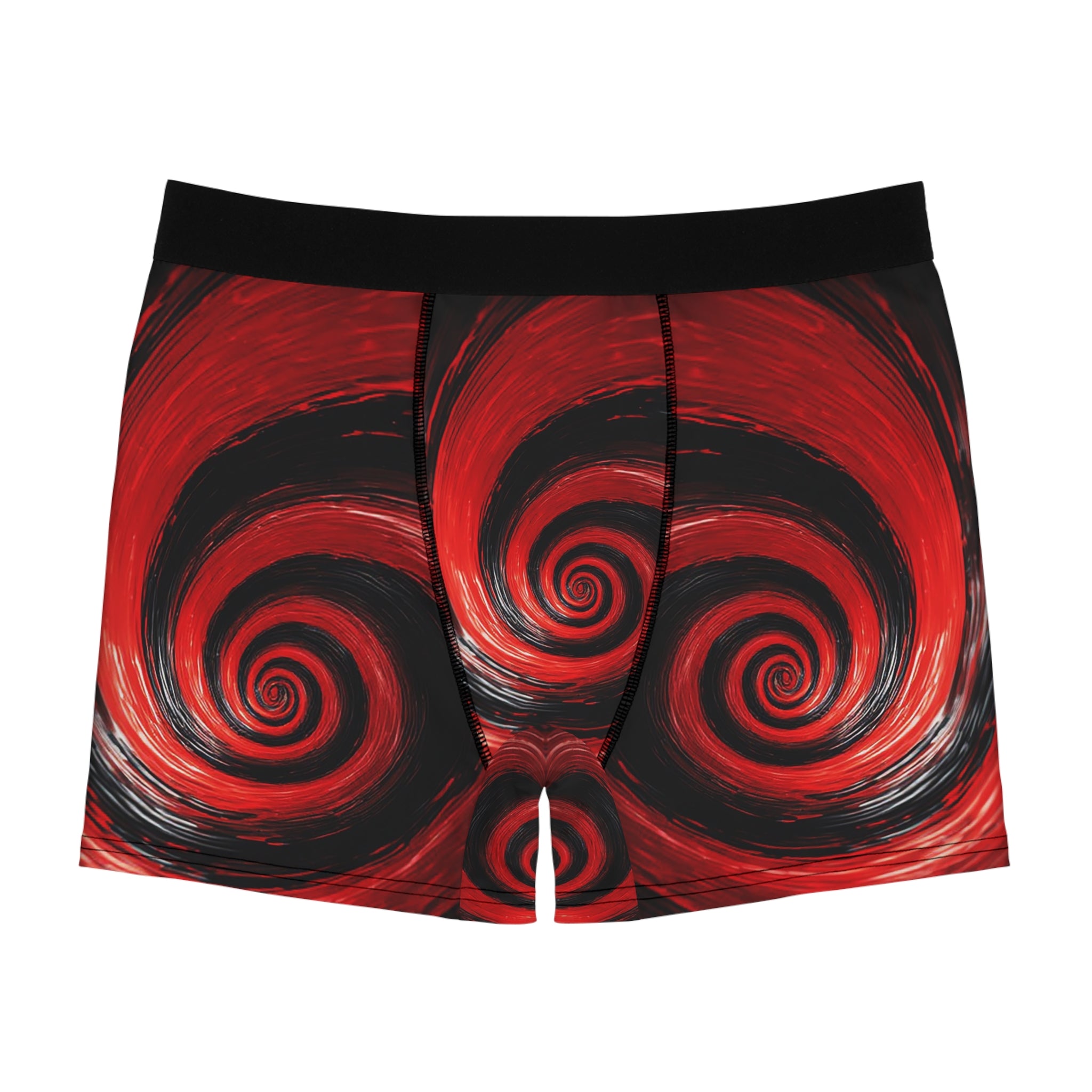 Hypnotic Spiral Boxer Briefs – Crimson Obsession