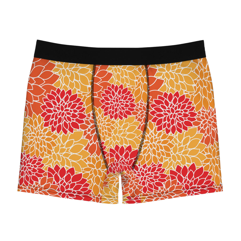 Golden Bloom Boxer Briefs – Sunset Floral Print