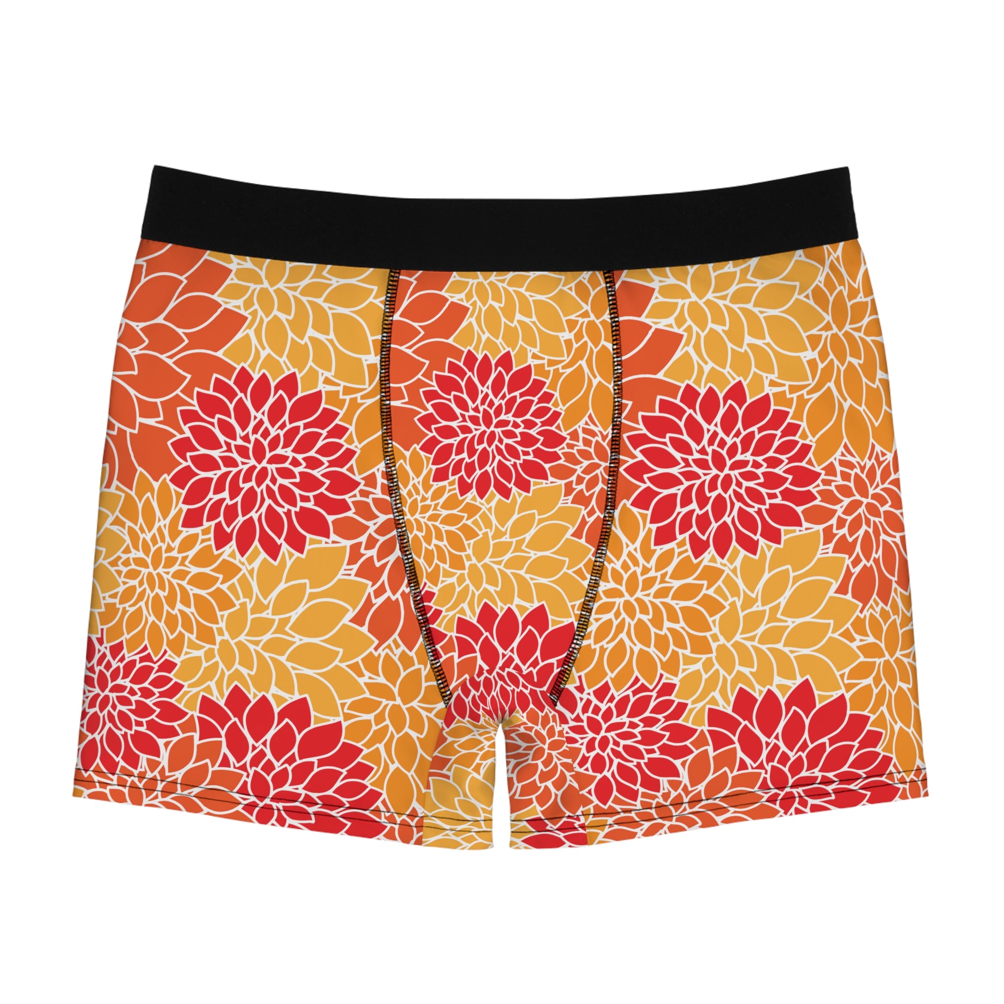 Golden Bloom Boxer Briefs – Sunset Floral Print