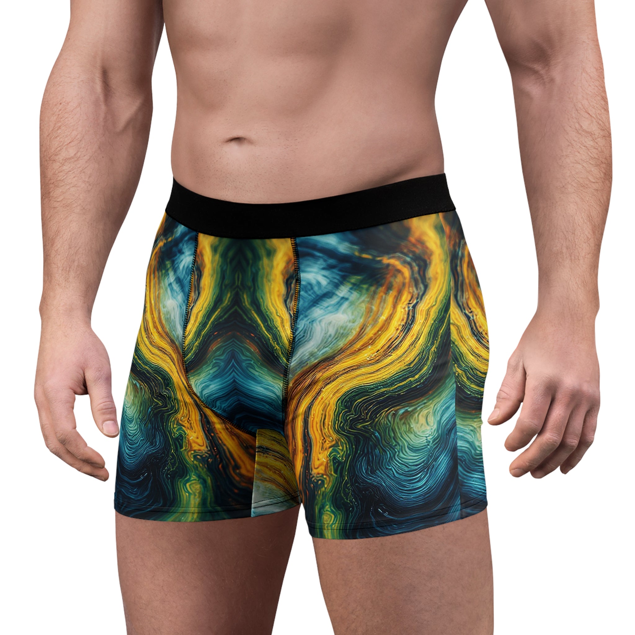 Golden Current Boxer Briefs – Fluid Luxe Edition