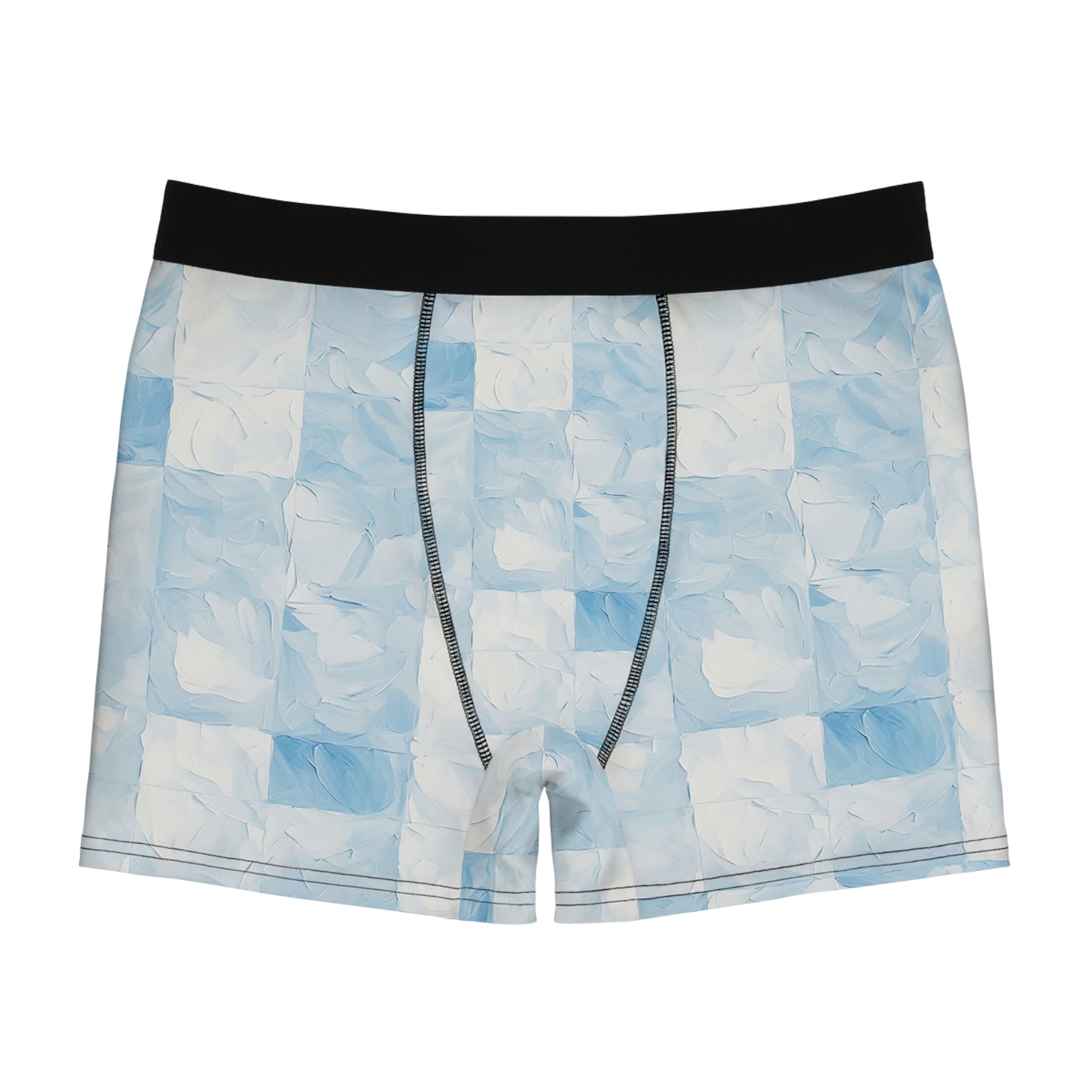 Arctic Flow Boxer Briefs – Soft Blue Minimal Design