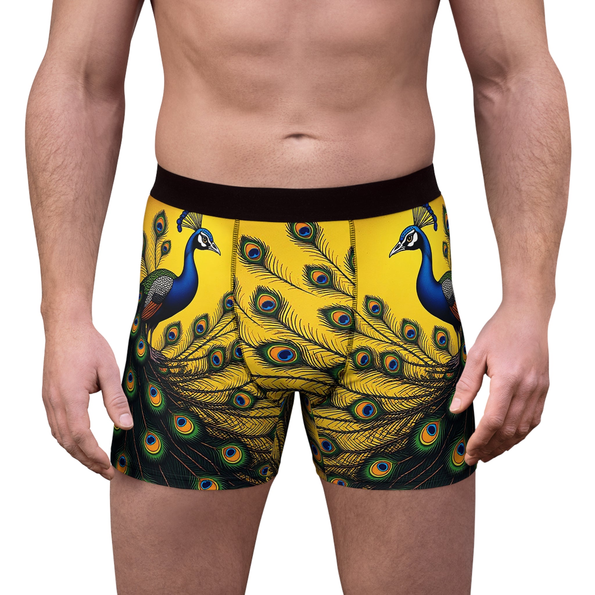 Royal Peacock Boxer Briefs – Golden Majesty Edition
