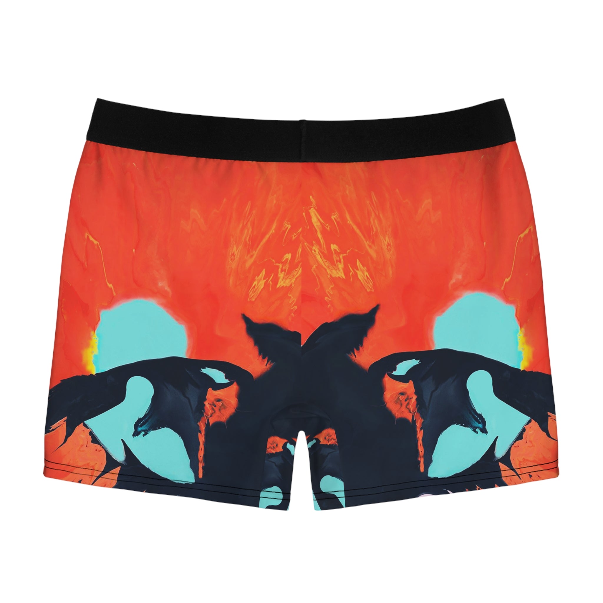 Sunset Orca Boxer Briefs – Ocean Wave Graphic Design