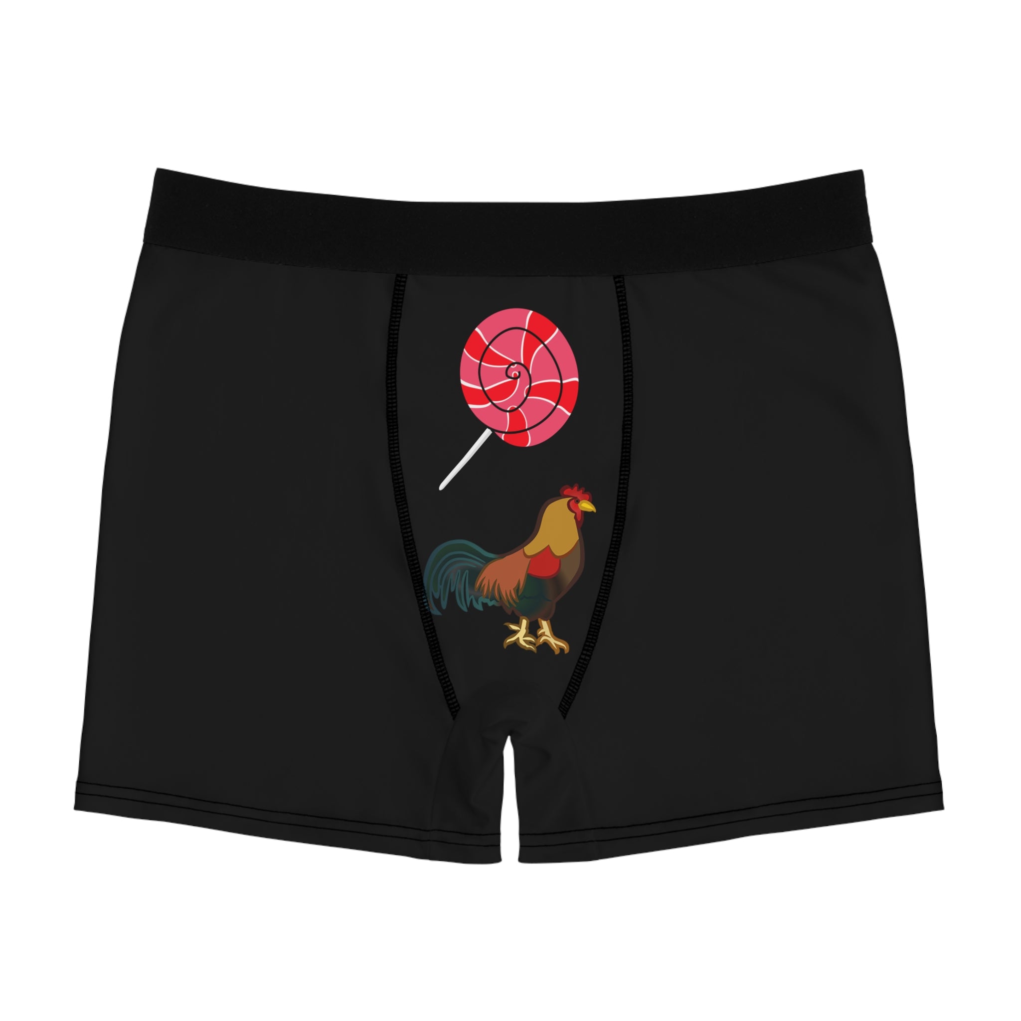 Cock & Candy Boxer Briefs – Funny Rooster Lollipop Design