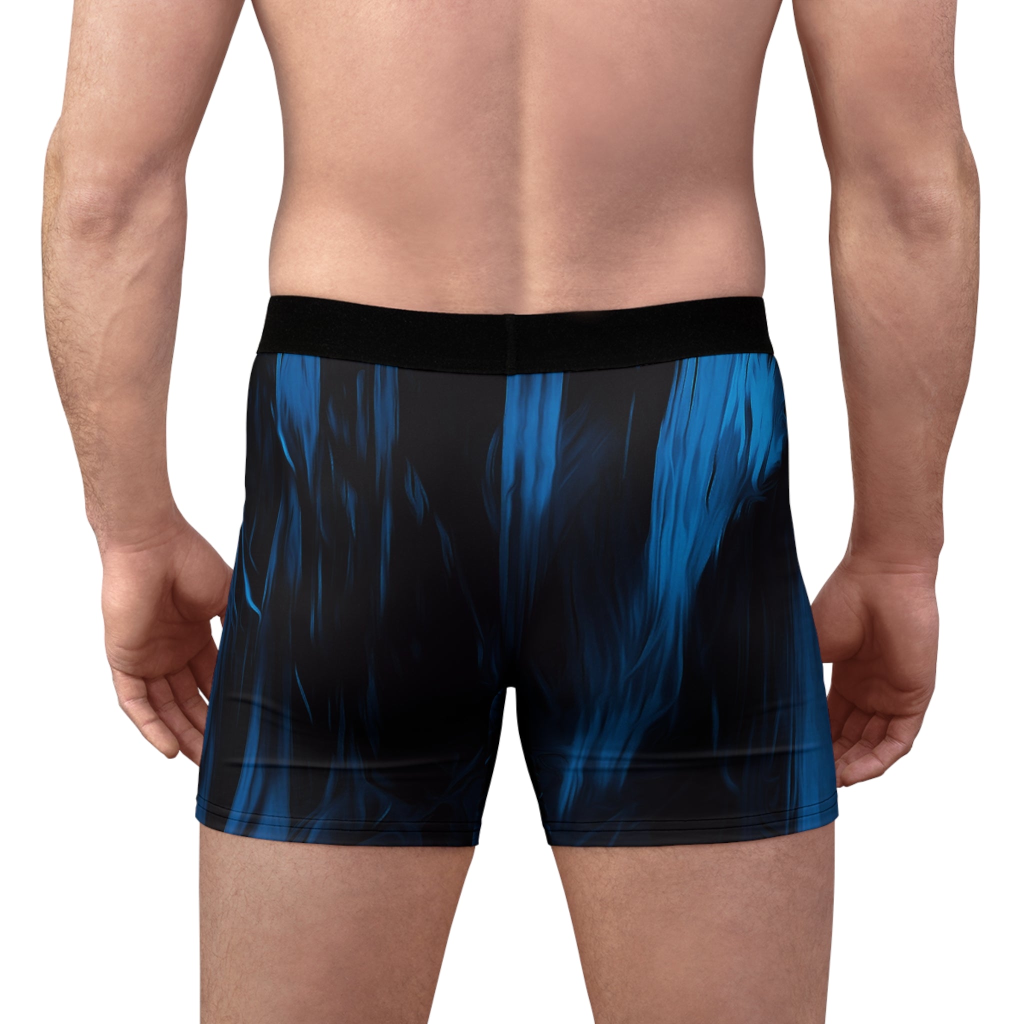 Midnight Flow Boxer Briefs – Dark Blue Shadow Design