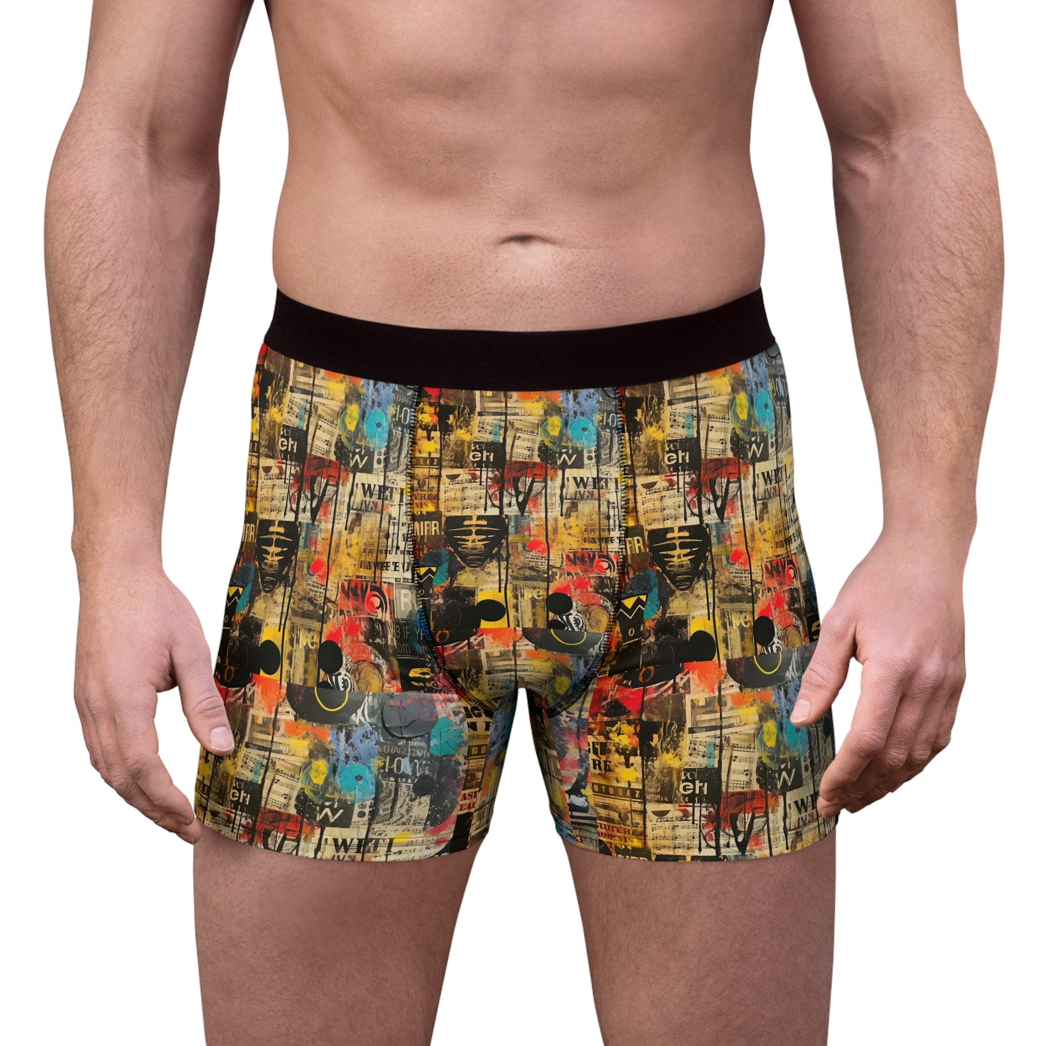 Urban Graffiti Boxer Briefs – Street Art Collage Design