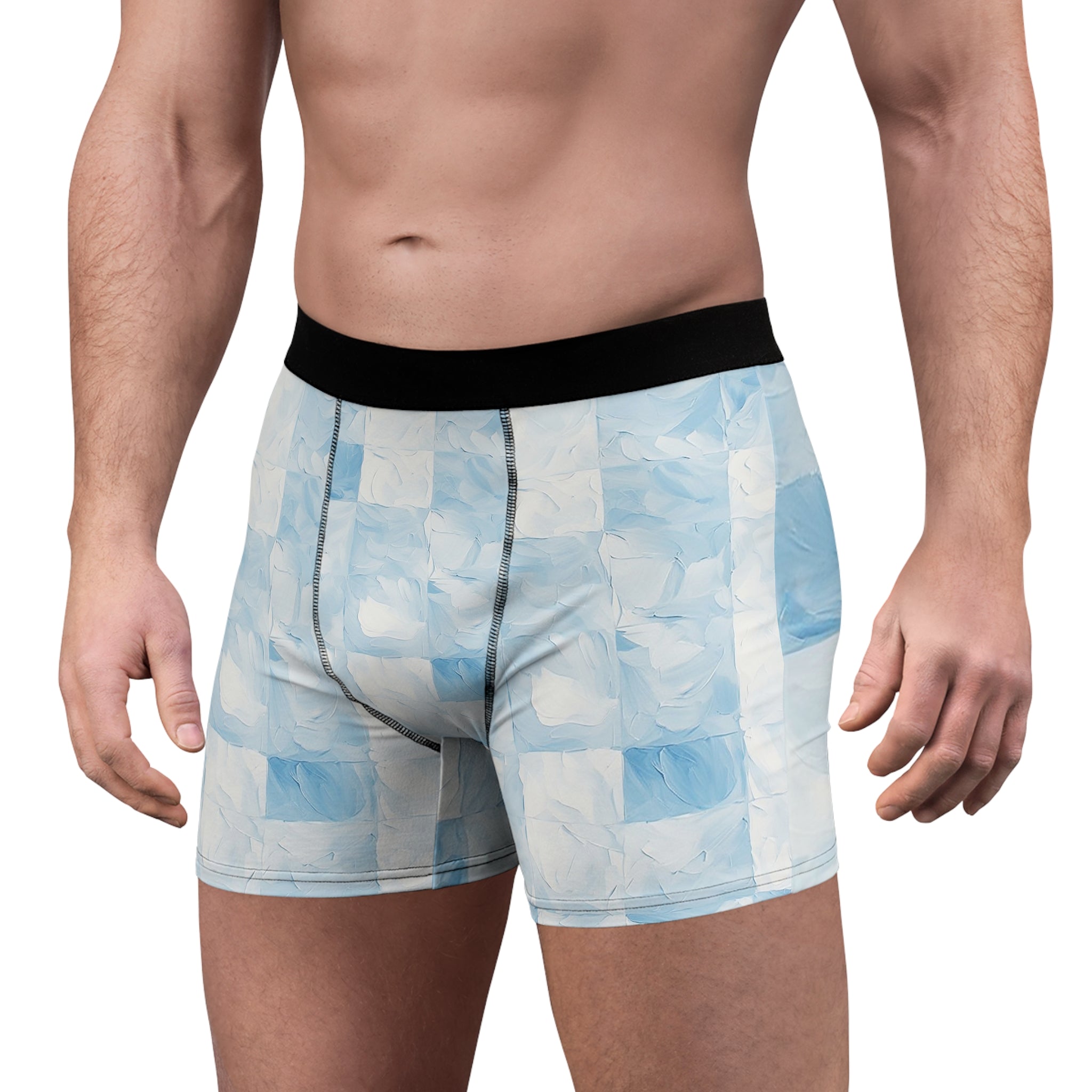 Arctic Flow Boxer Briefs – Soft Blue Minimal Design