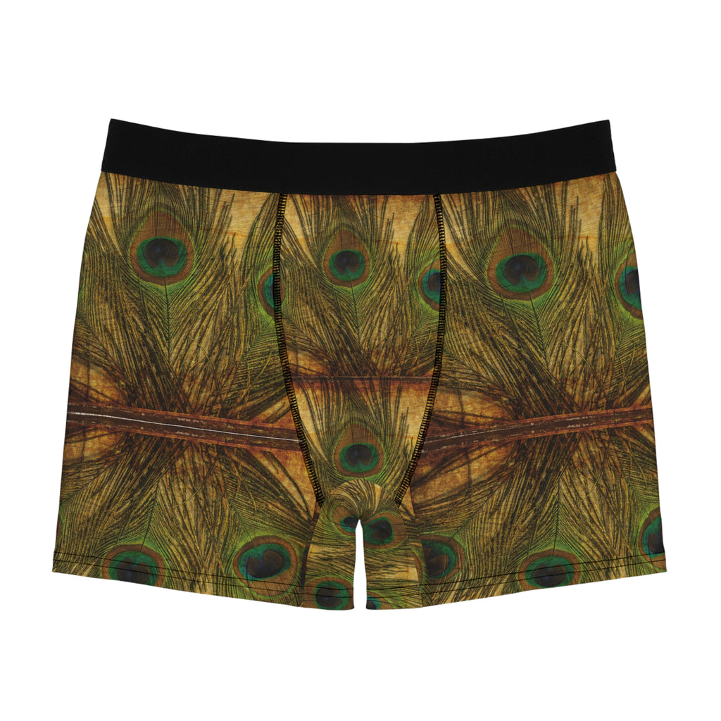 Peacock Feather Boxer Briefs – Luxe Nature-Inspired Design
