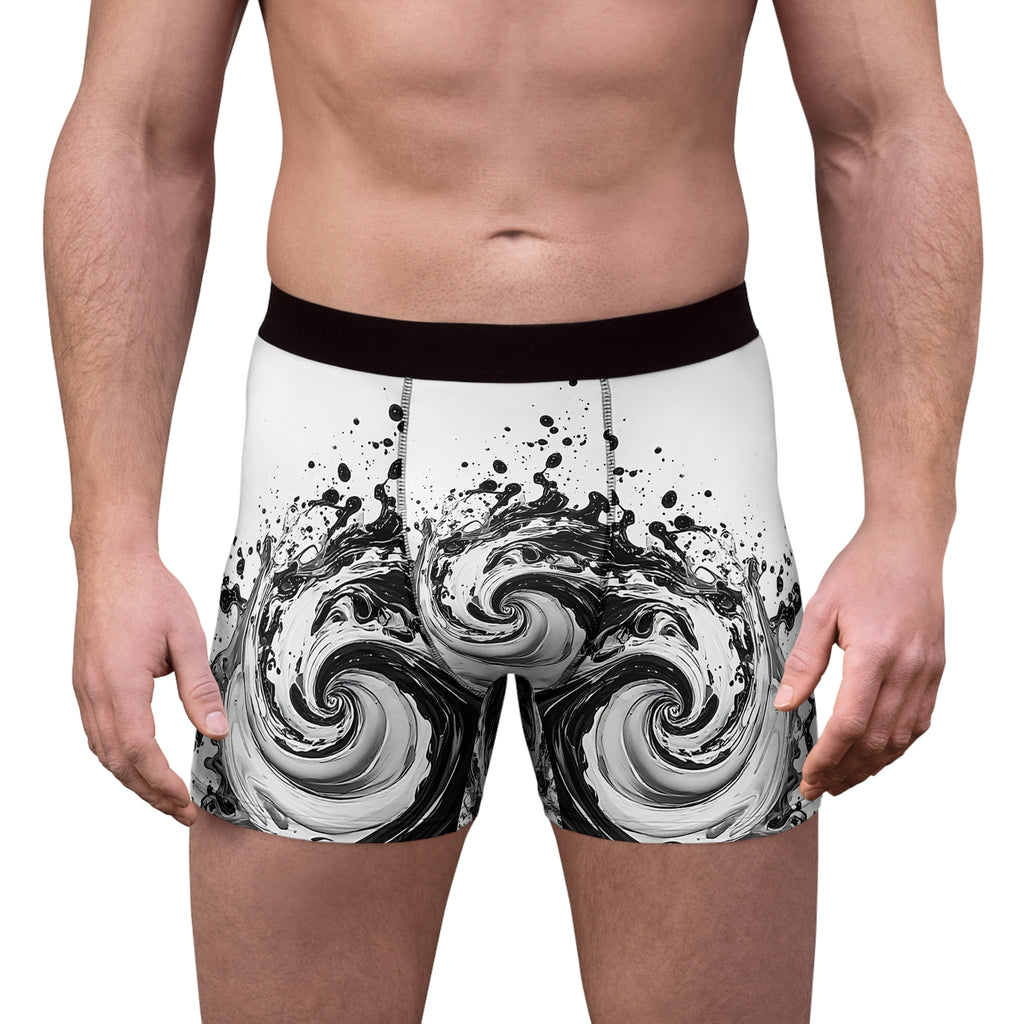 Ink Surge Boxer Briefs – Monochrome Splash Edition