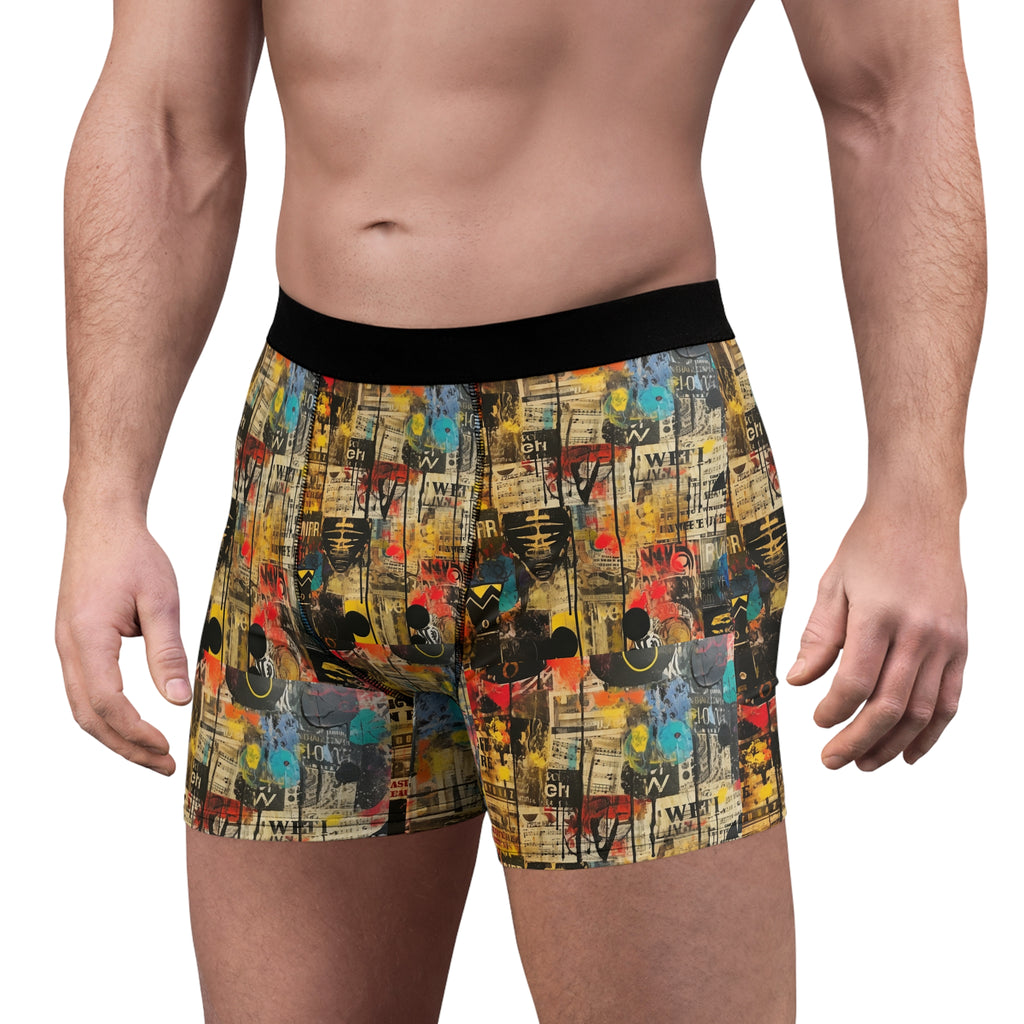 Urban Graffiti Boxer Briefs – Street Art Collage Design