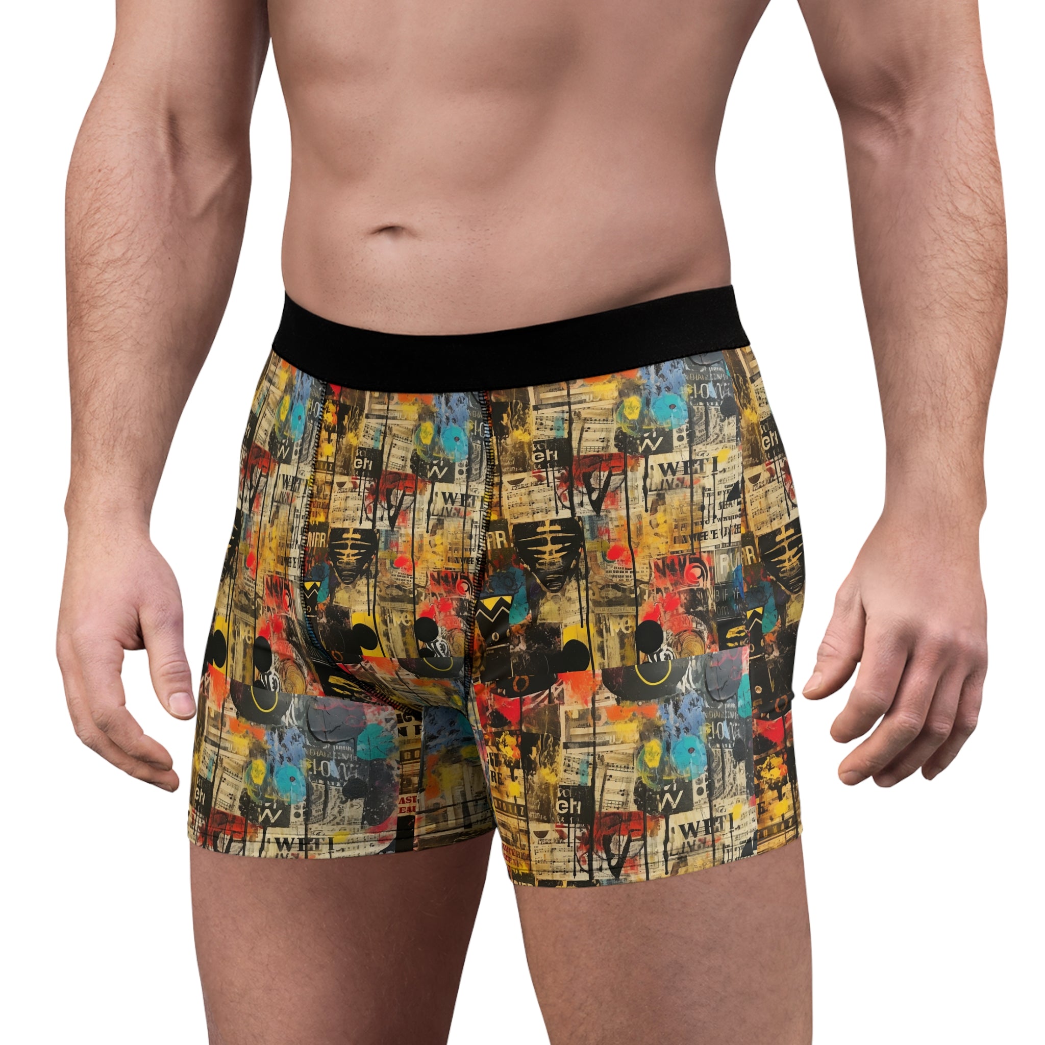 Urban Graffiti Boxer Briefs – Street Art Collage Design
