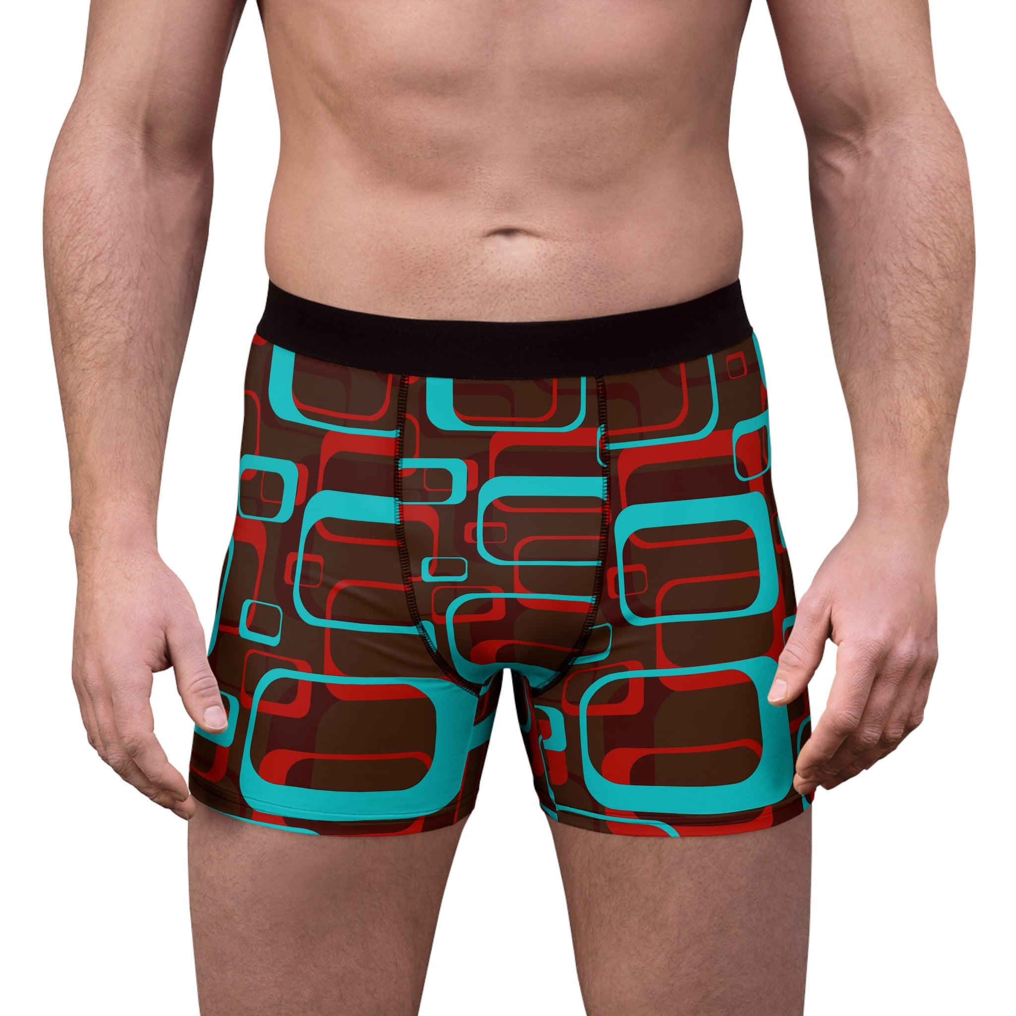 Retro Geometric Boxer Briefs – Mid-Century Vibe