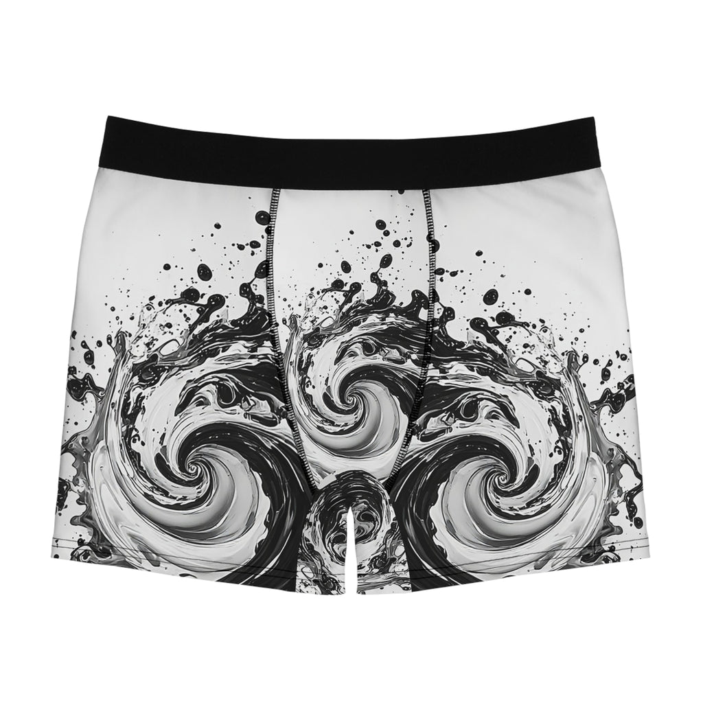 Ink Surge Boxer Briefs – Monochrome Splash Edition