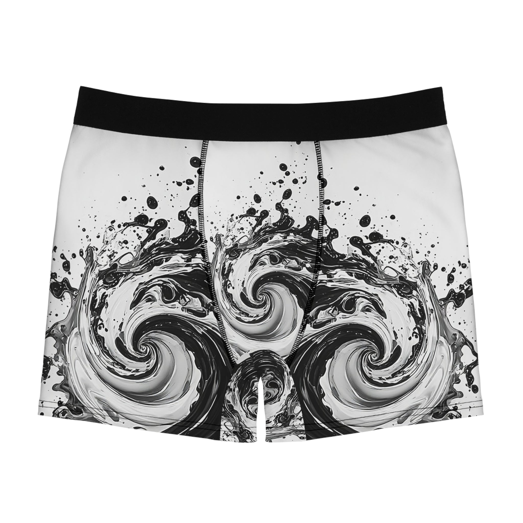Ink Surge Boxer Briefs – Monochrome Splash Edition