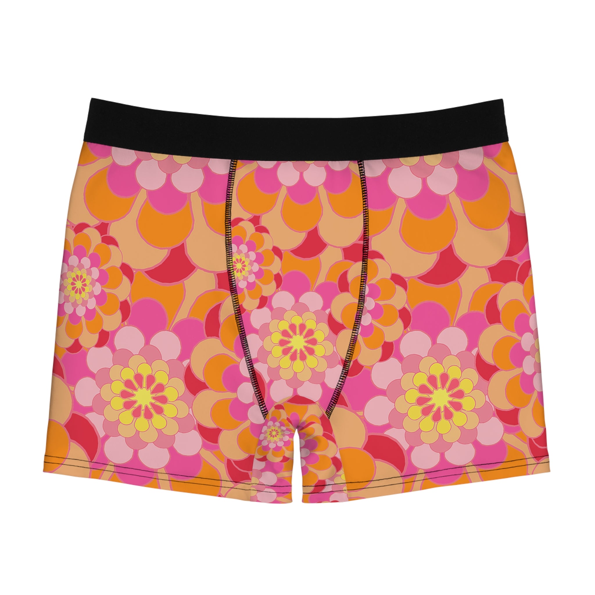 Sunburst Retro Boxer Briefs – Groovy Floral Print