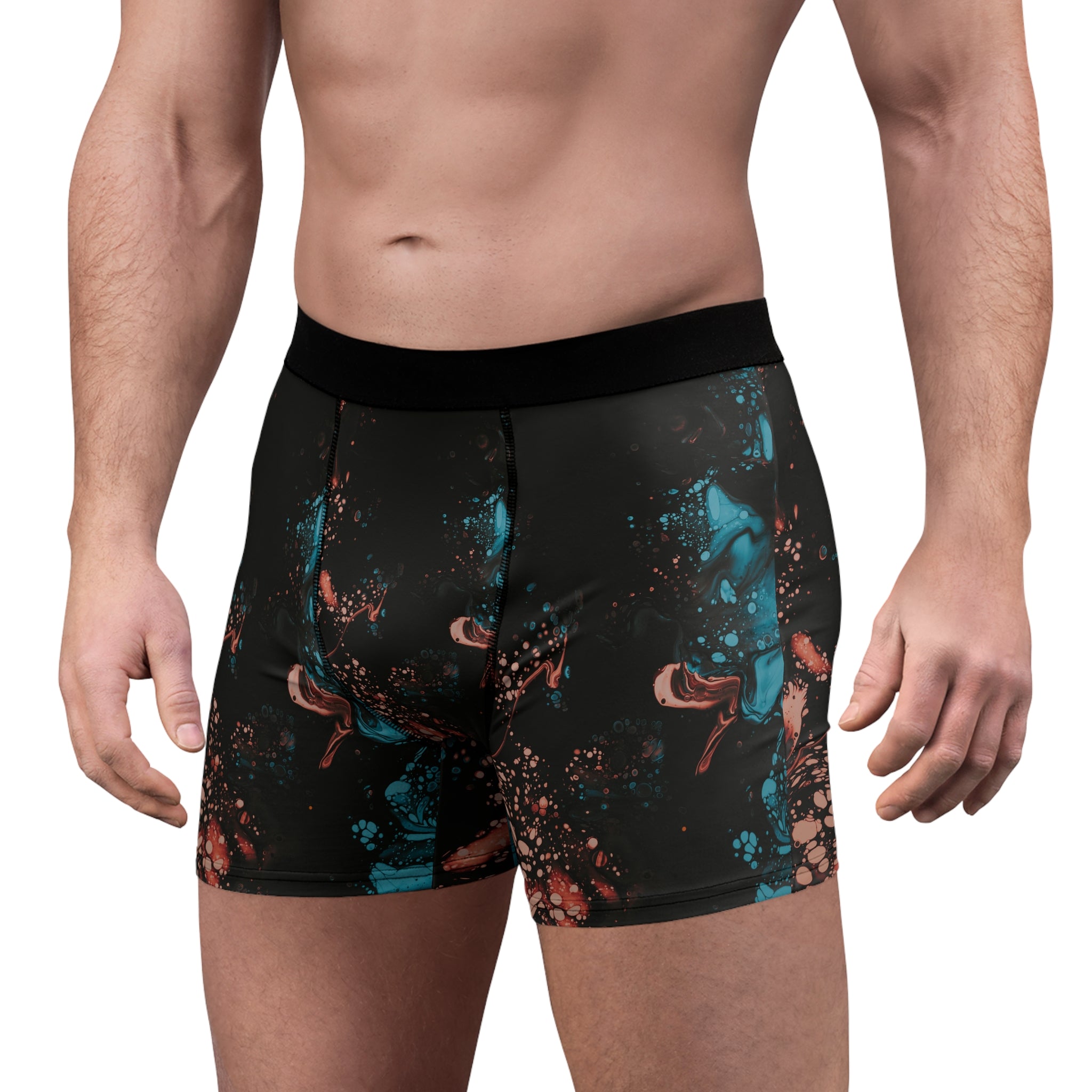 Midnight Ink Boxer Briefs – Abstract Splash Print