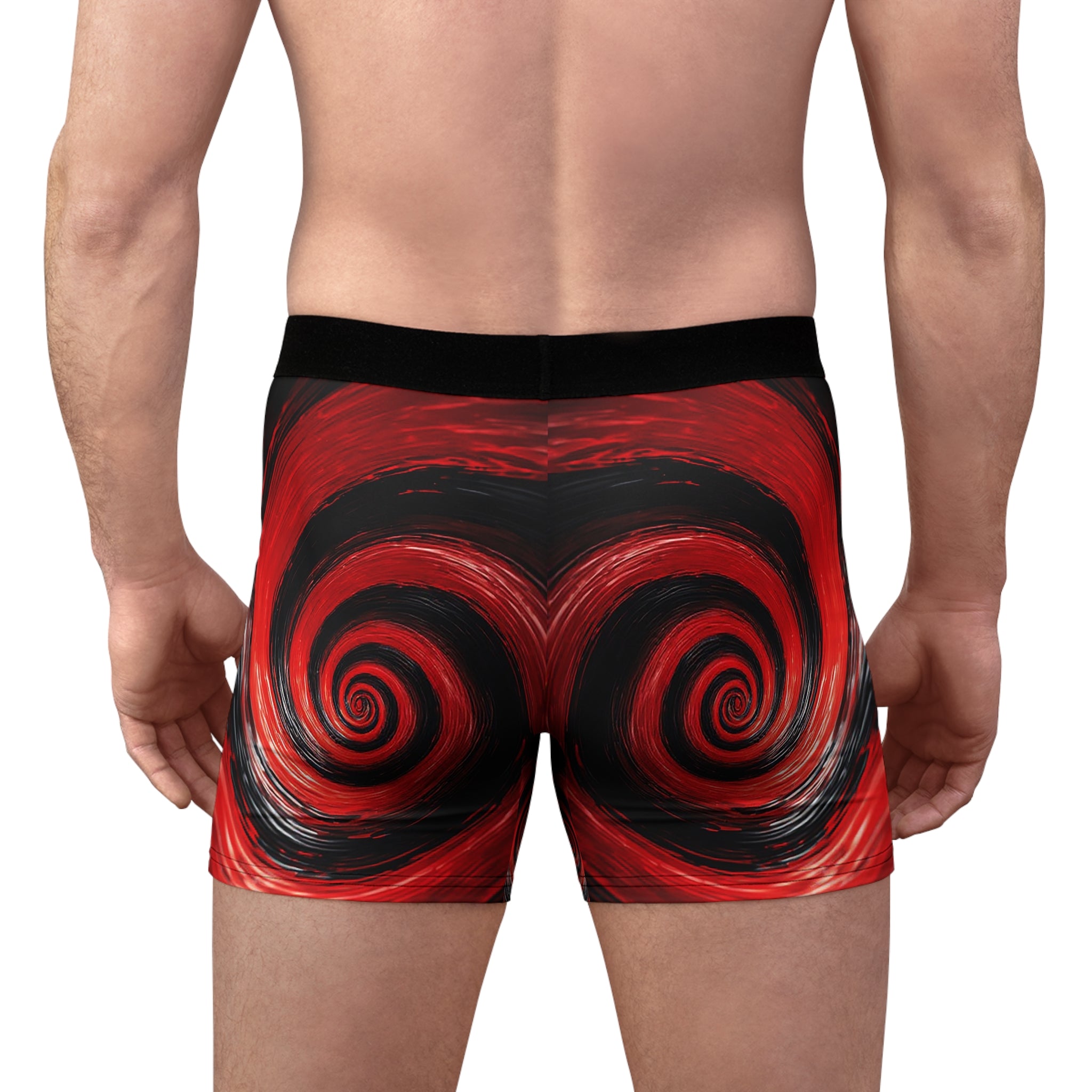 Hypnotic Spiral Boxer Briefs – Crimson Obsession