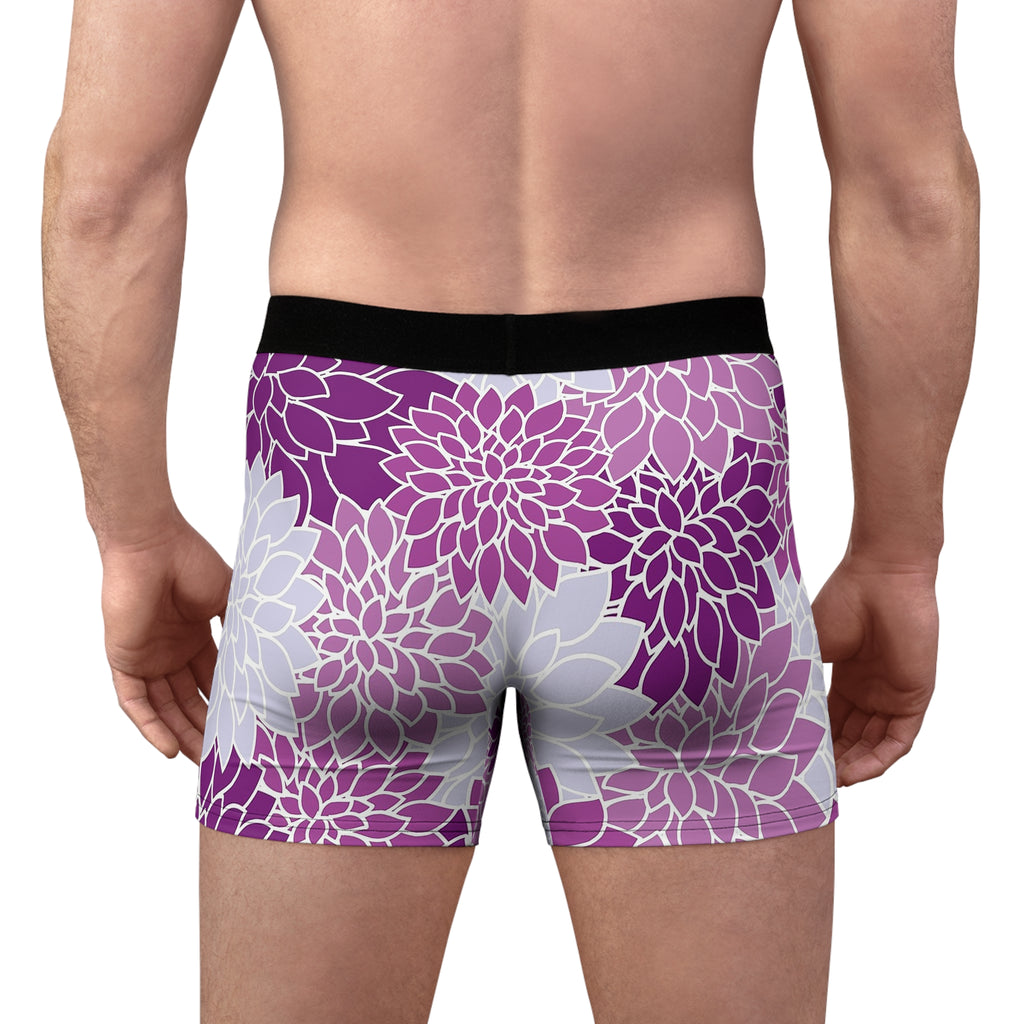 Royal Bloom Boxer Briefs – Purple Floral Print