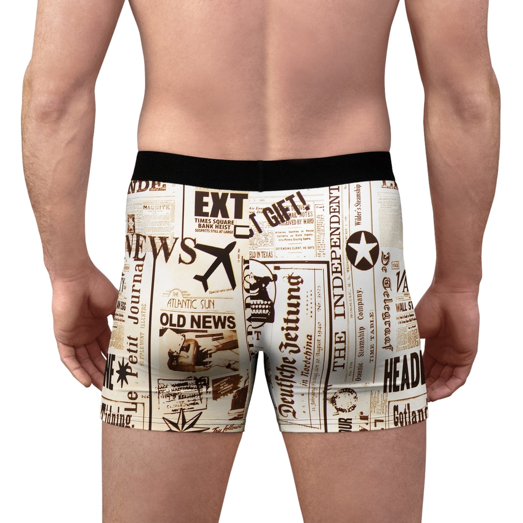 Vintage Newspaper Boxer Briefs – Headline Edition