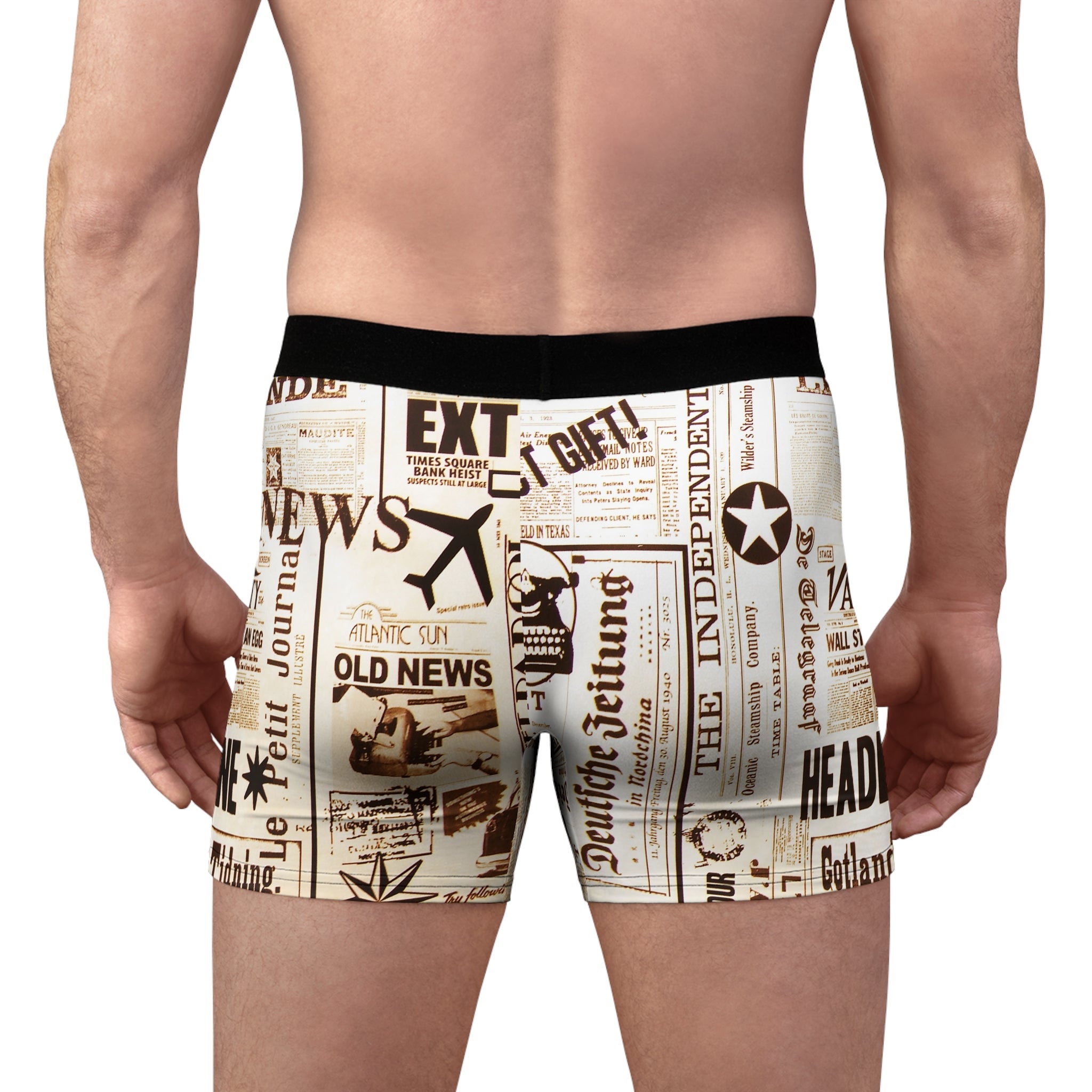 Vintage Newspaper Boxer Briefs – Headline Edition
