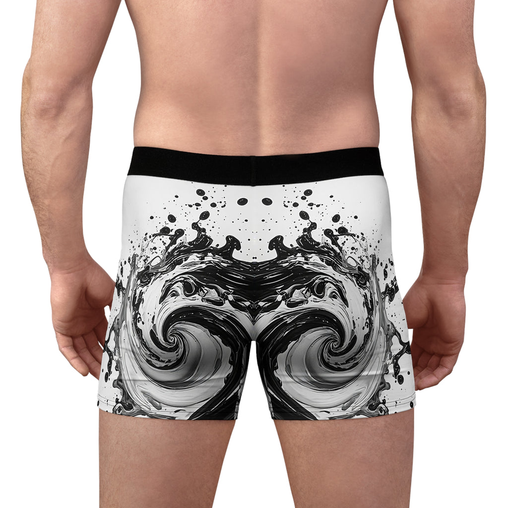 Ink Surge Boxer Briefs – Monochrome Splash Edition