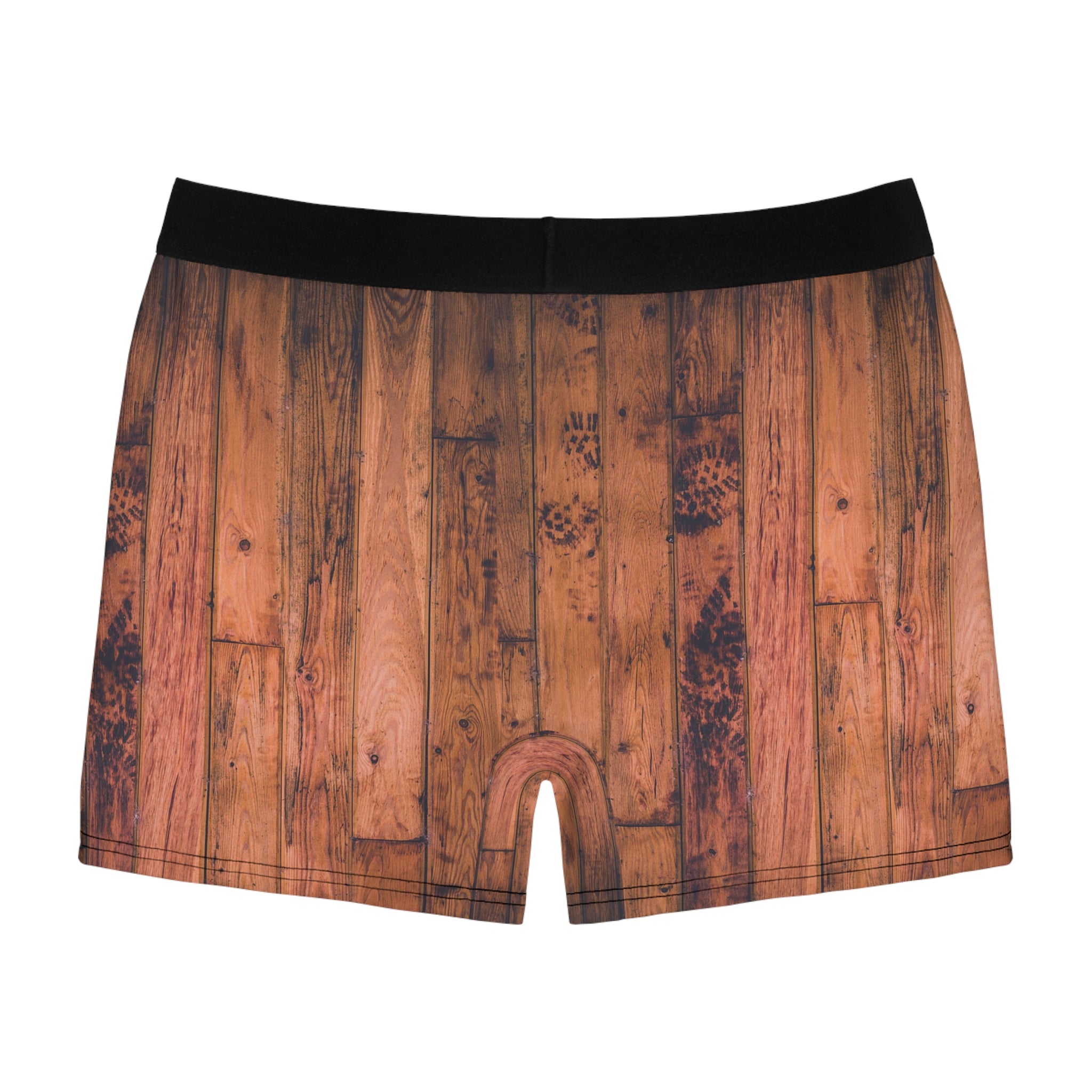 Rustic Grain Boxer Briefs – Wood Texture Print