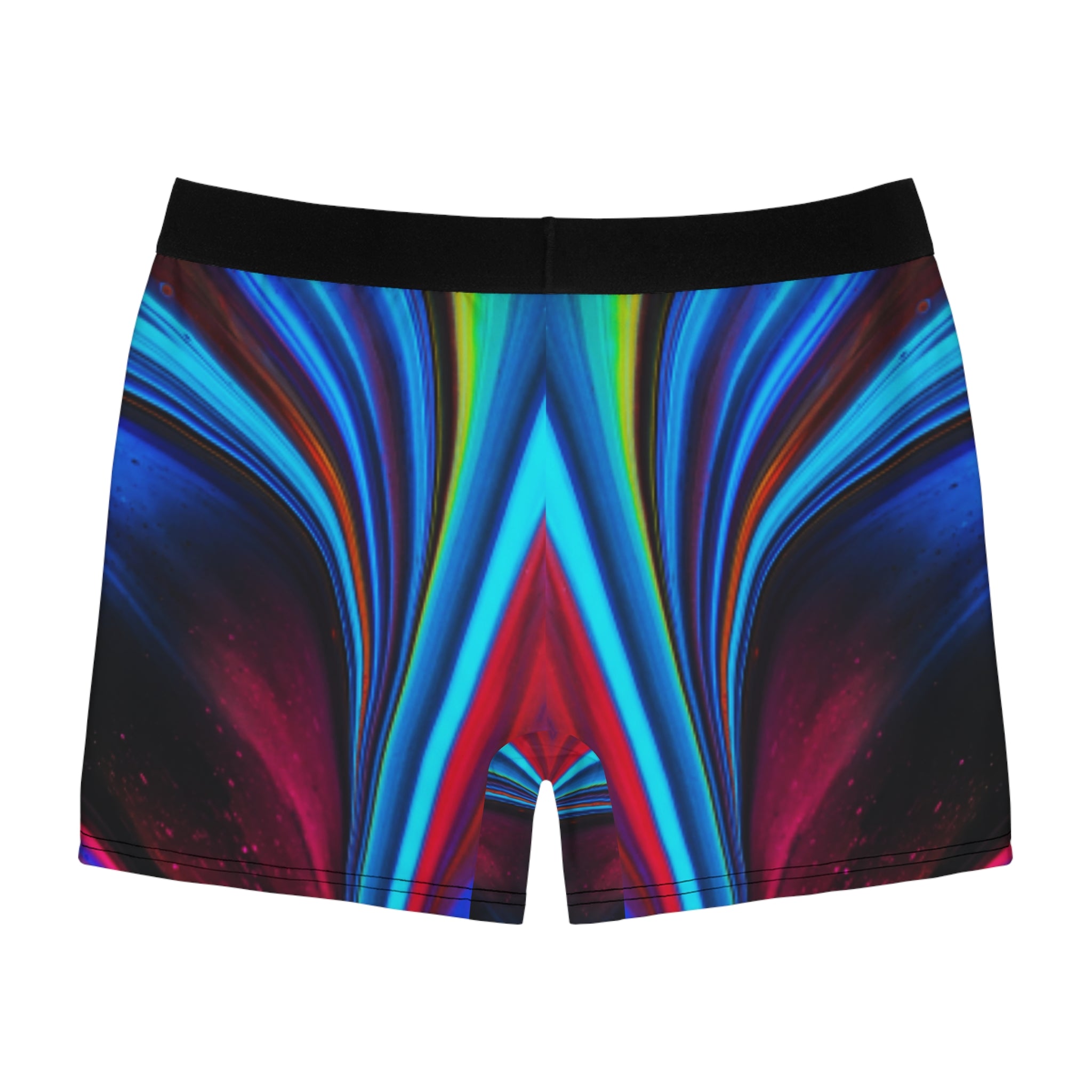 Cosmic Flow Boxer Briefs – Neon Galaxy Wave Design