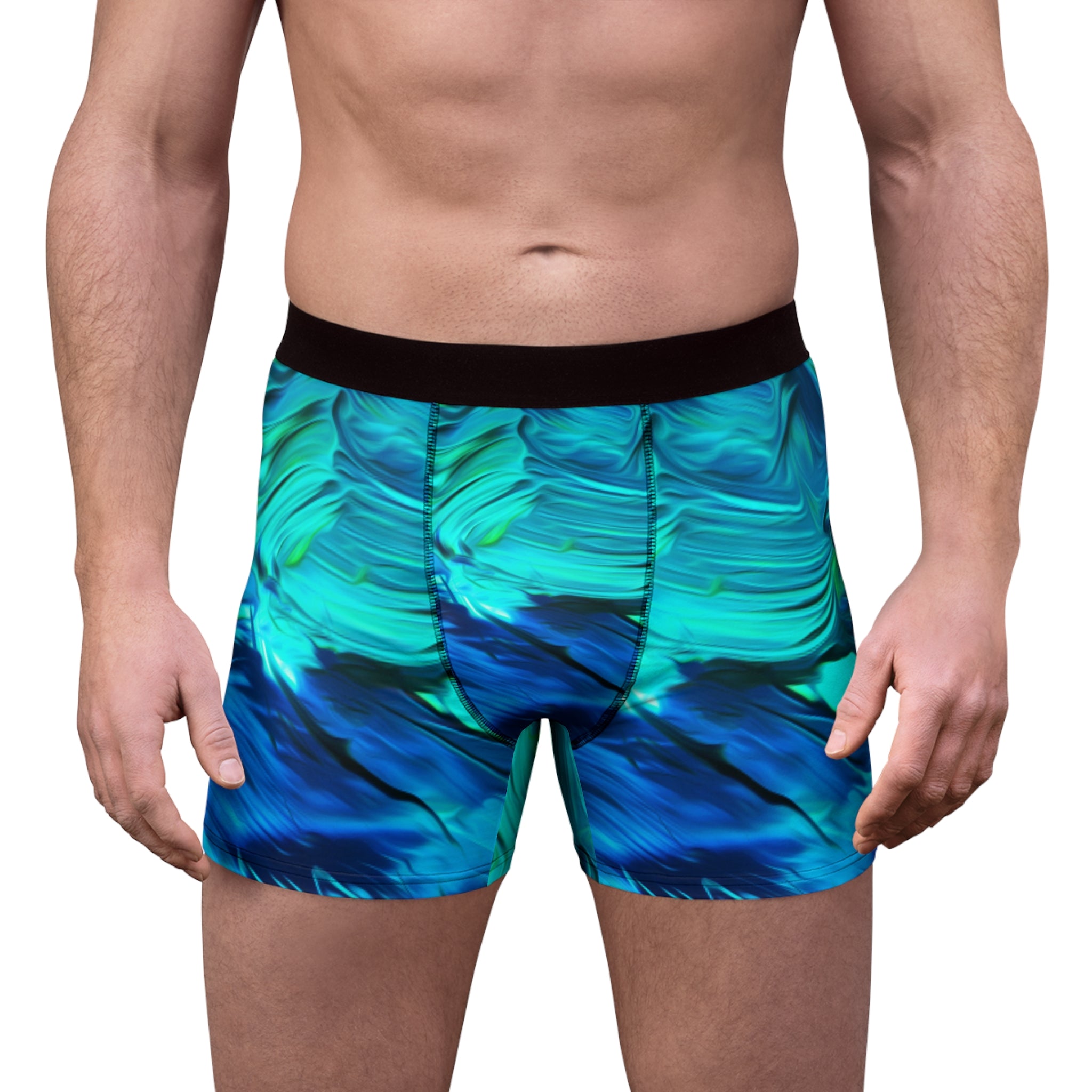 Aqua Flow Boxer Briefs – Fluid Ocean Wave Design