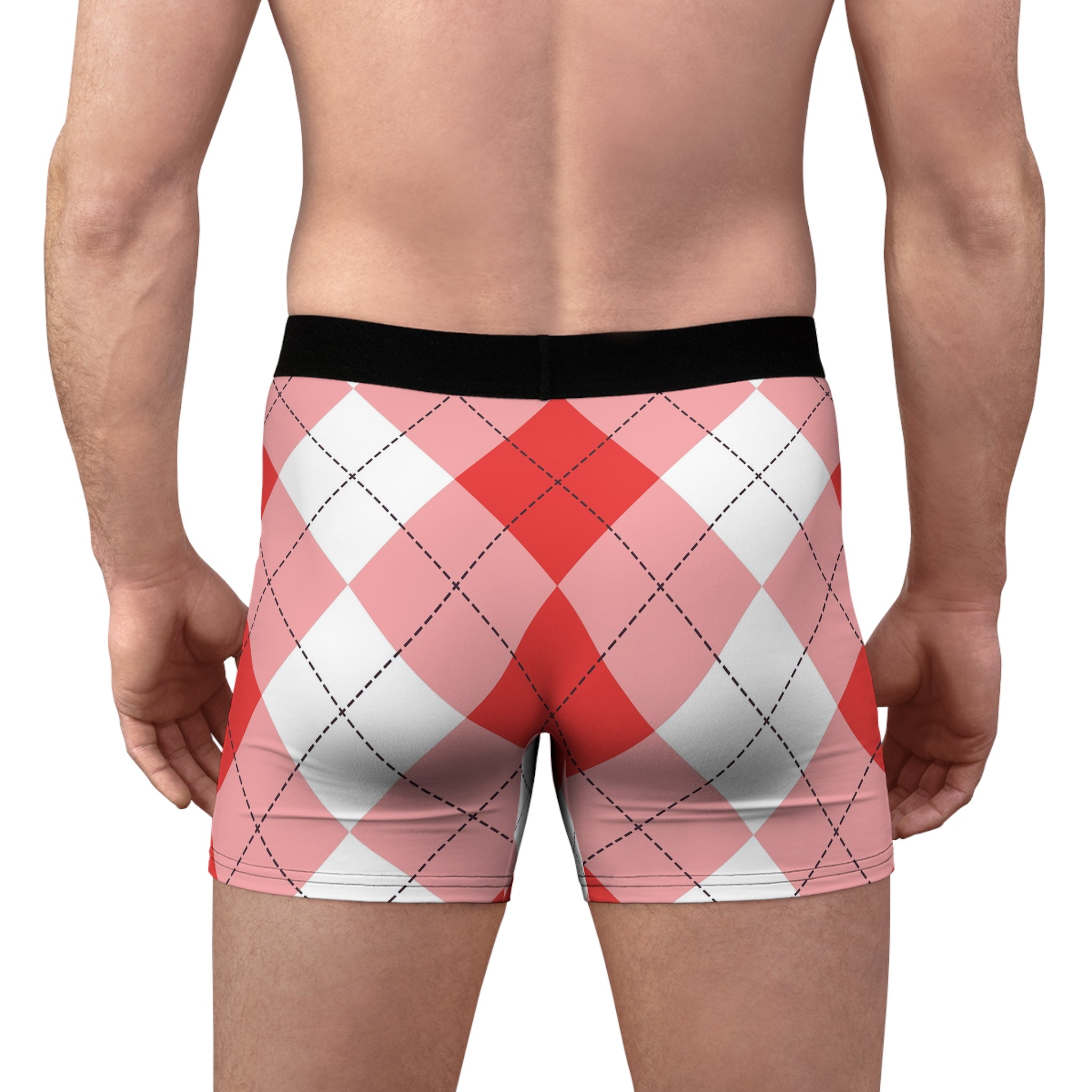Classic Red Plaid Boxer Briefs – Timeless Check Pattern