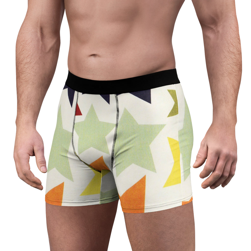 Retro Star Boxer Briefs – Vintage Pop Shape Design