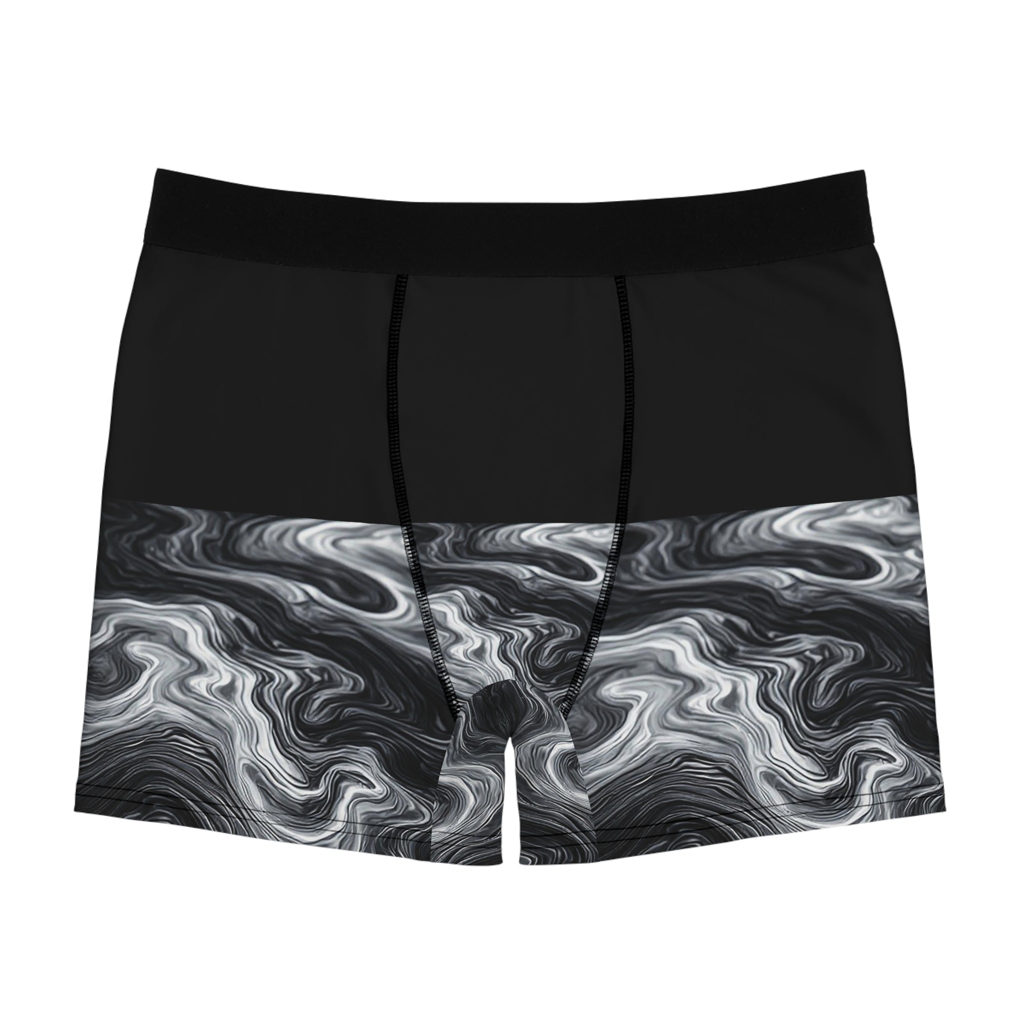 Monochrome Flow Boxer Briefs – Black Marble Edition