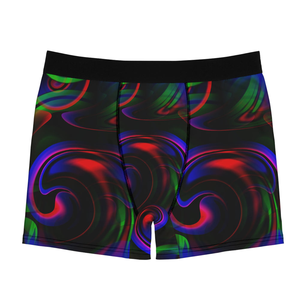 Psychedelic Wave Boxer Briefs – Neon Swirl Abstract Design