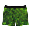 Emerald Glow Boxer Briefs – Soft Green Bokeh Design
