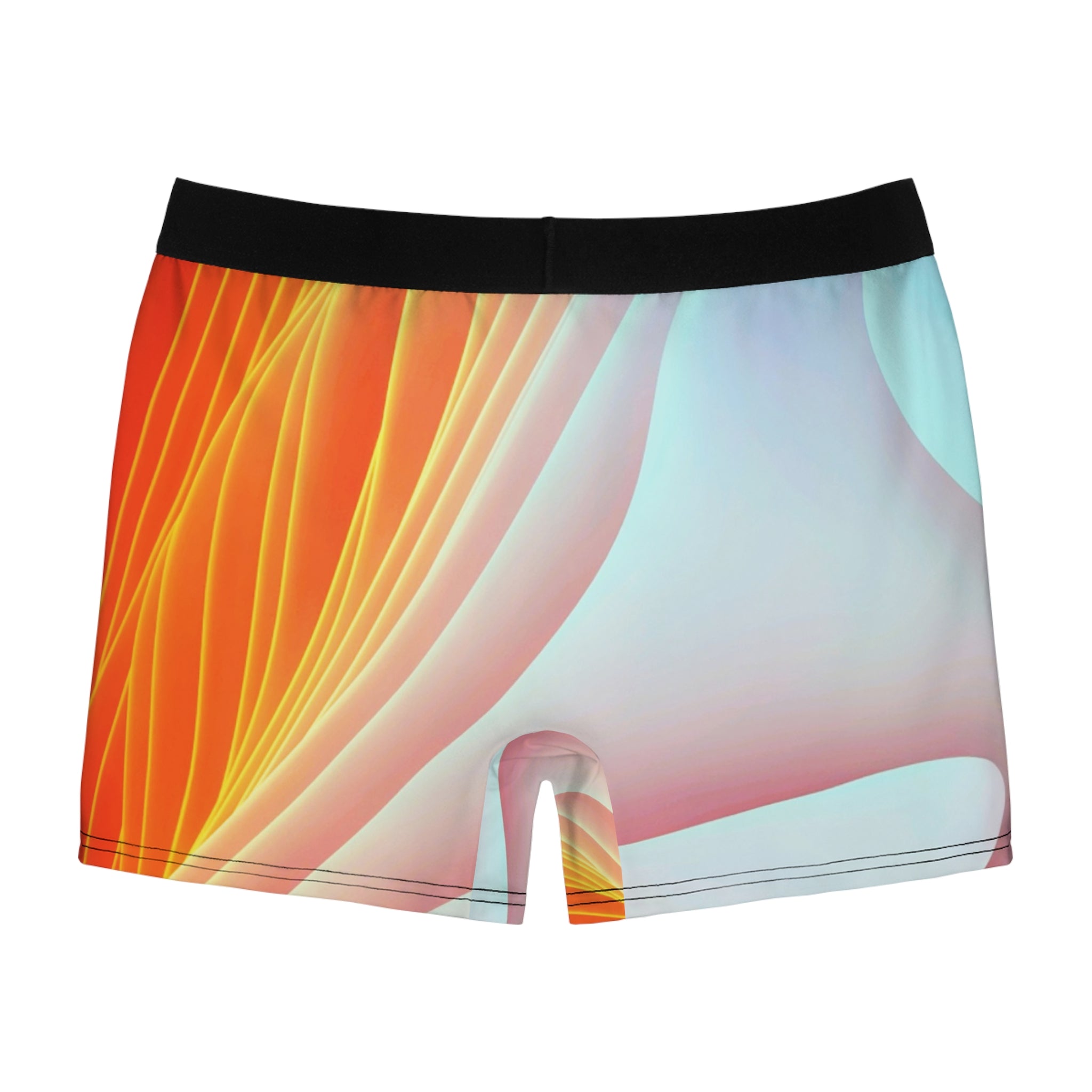 Solar Flow Boxer Briefs – Warm Abstract Wave Design