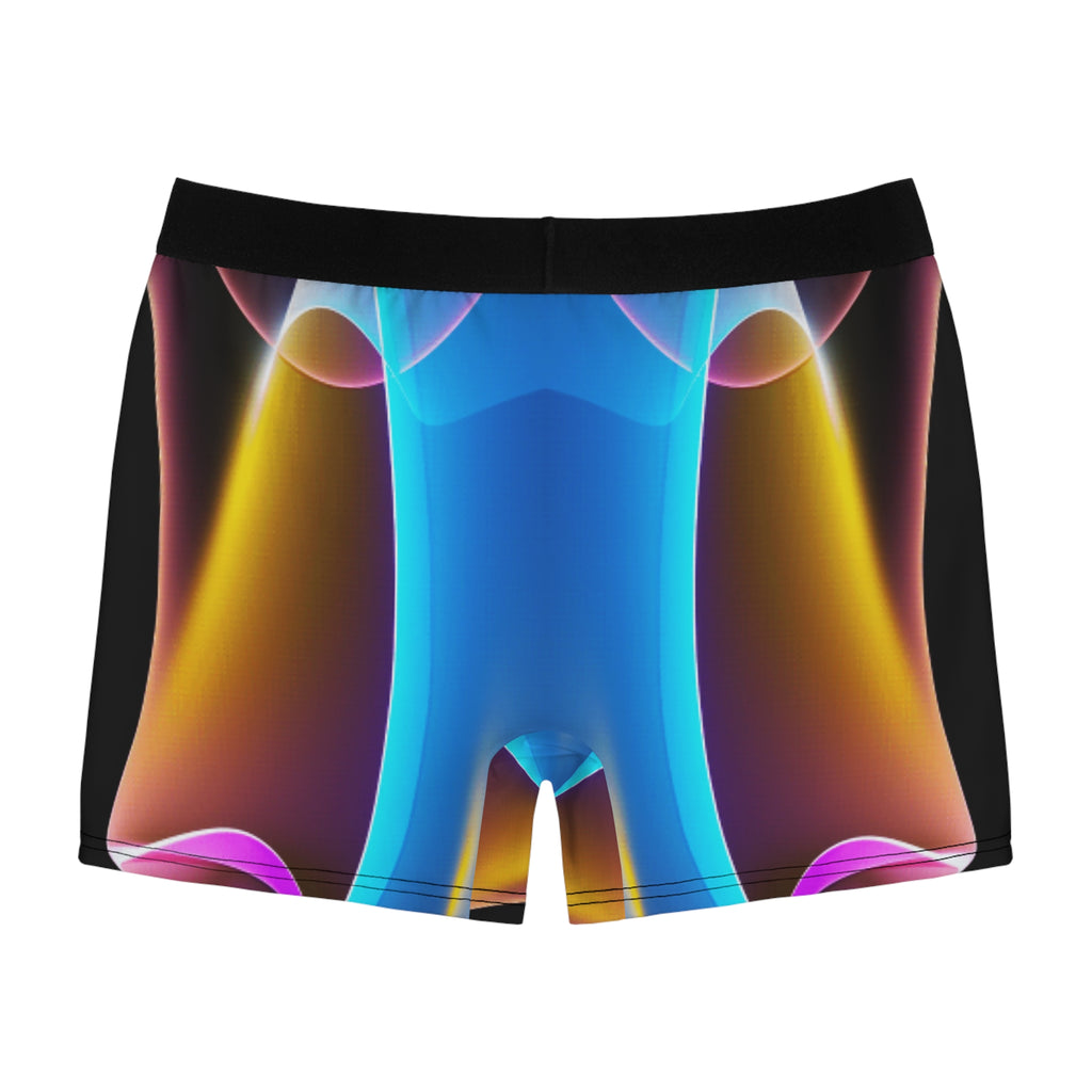 Prism Flow Boxer Briefs – Neon Gradient Wave Design