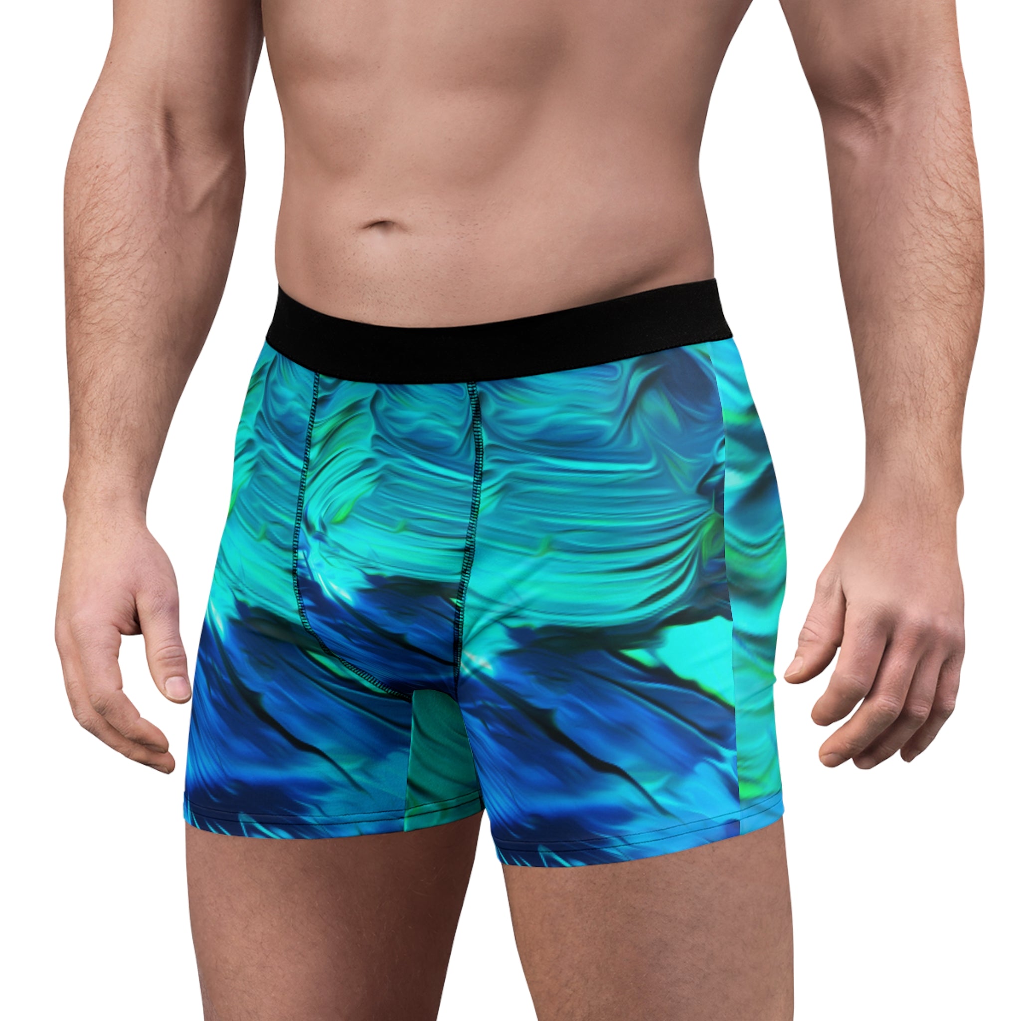 Aqua Flow Boxer Briefs – Fluid Ocean Wave Design