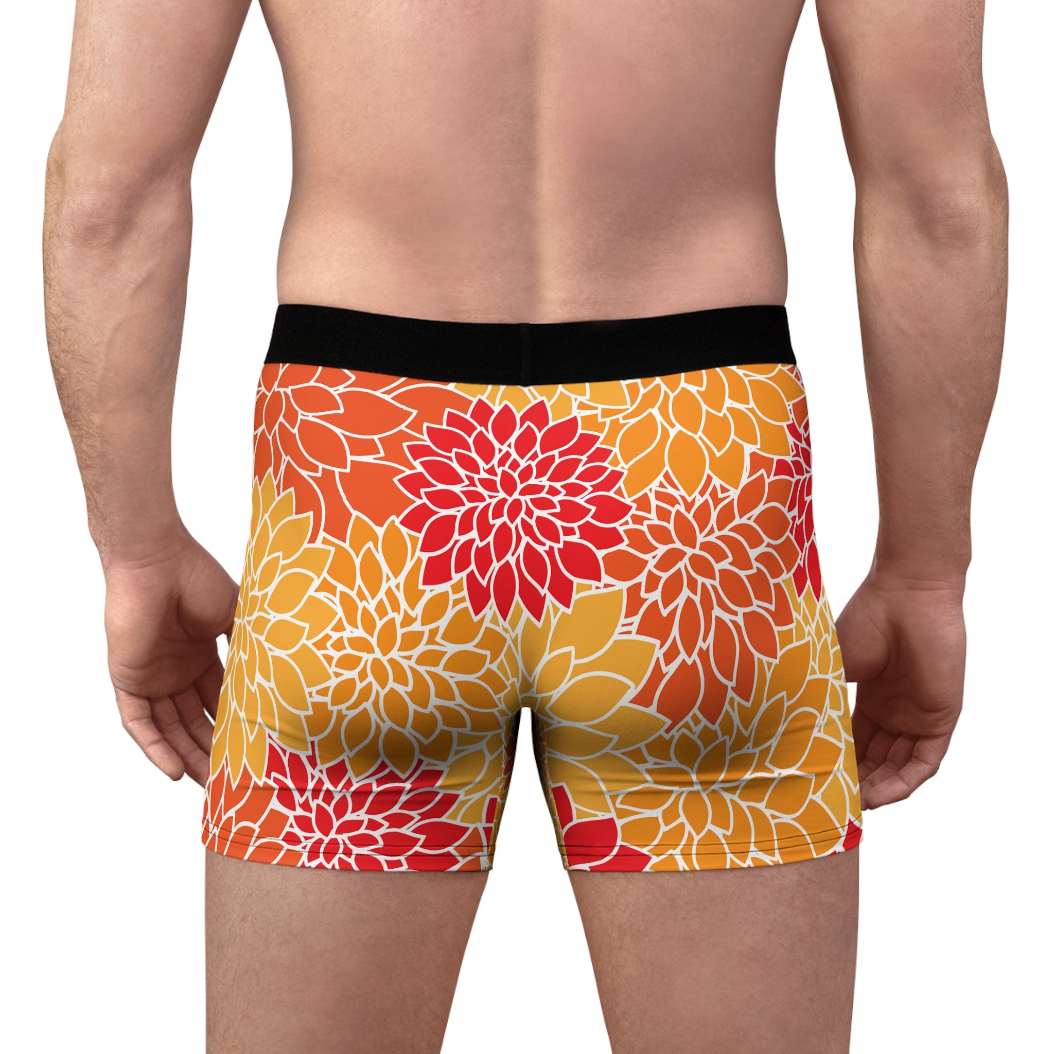 Golden Bloom Boxer Briefs – Sunset Floral Print