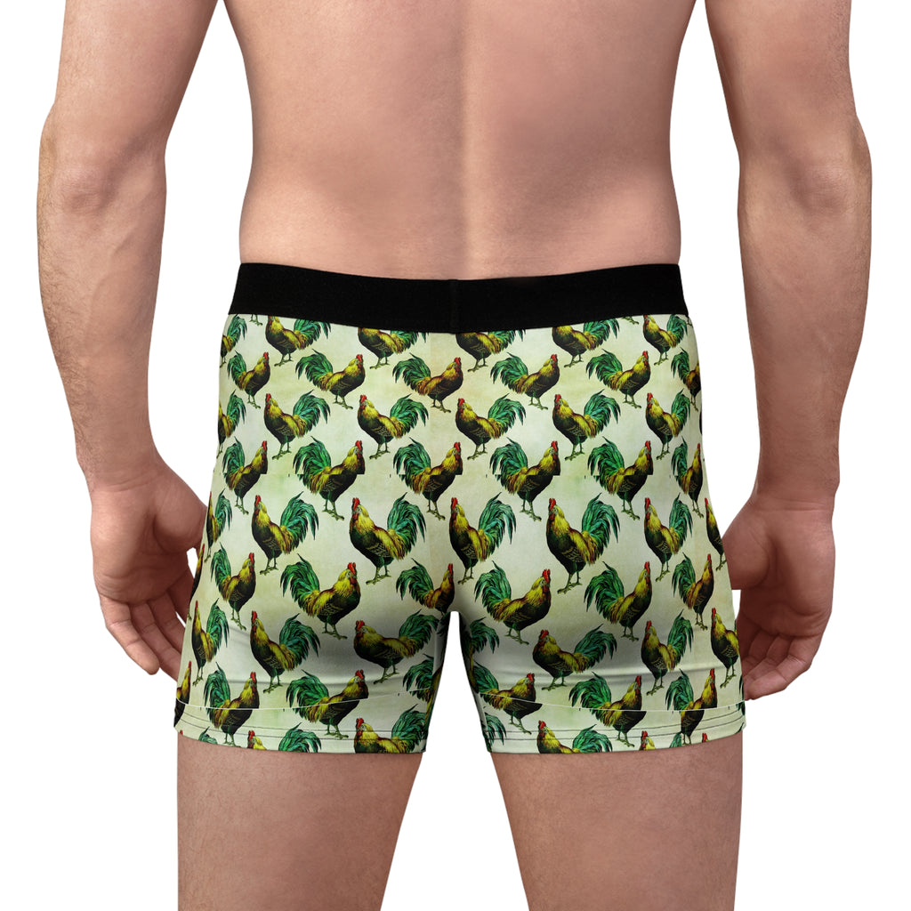 Rooster Print Boxer Briefs – Bold Farmhouse Fun Design