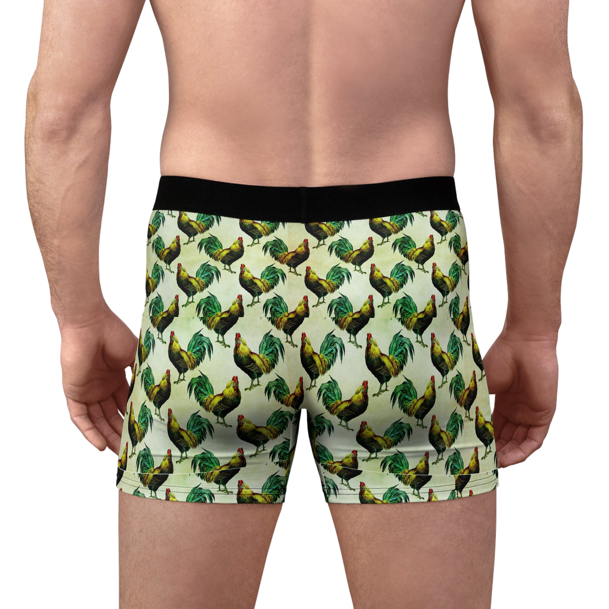 Rooster Print Boxer Briefs – Bold Farmhouse Fun Design