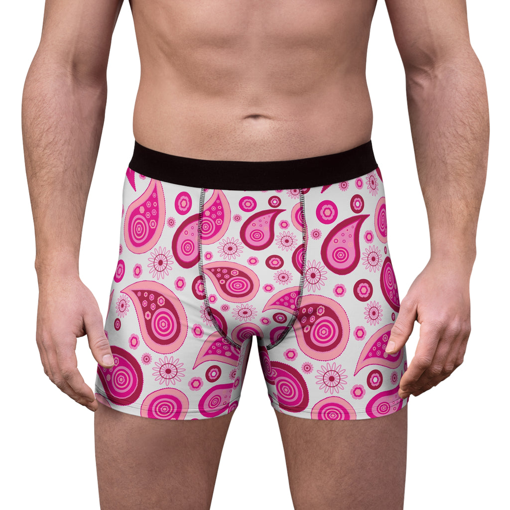 Pink Paisley Boxer Briefs – Retro Pop Edition